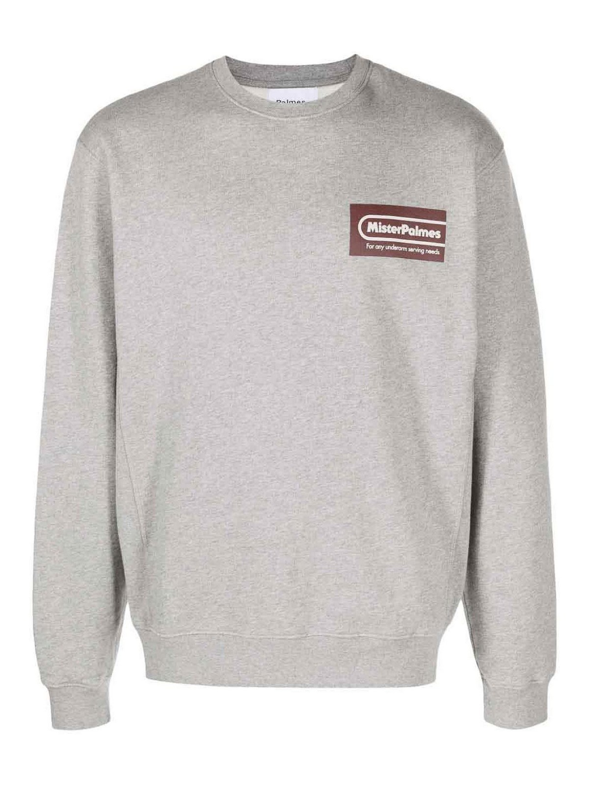 Shop Palmes Logo Organic Cotton Sweatshirt In Grey