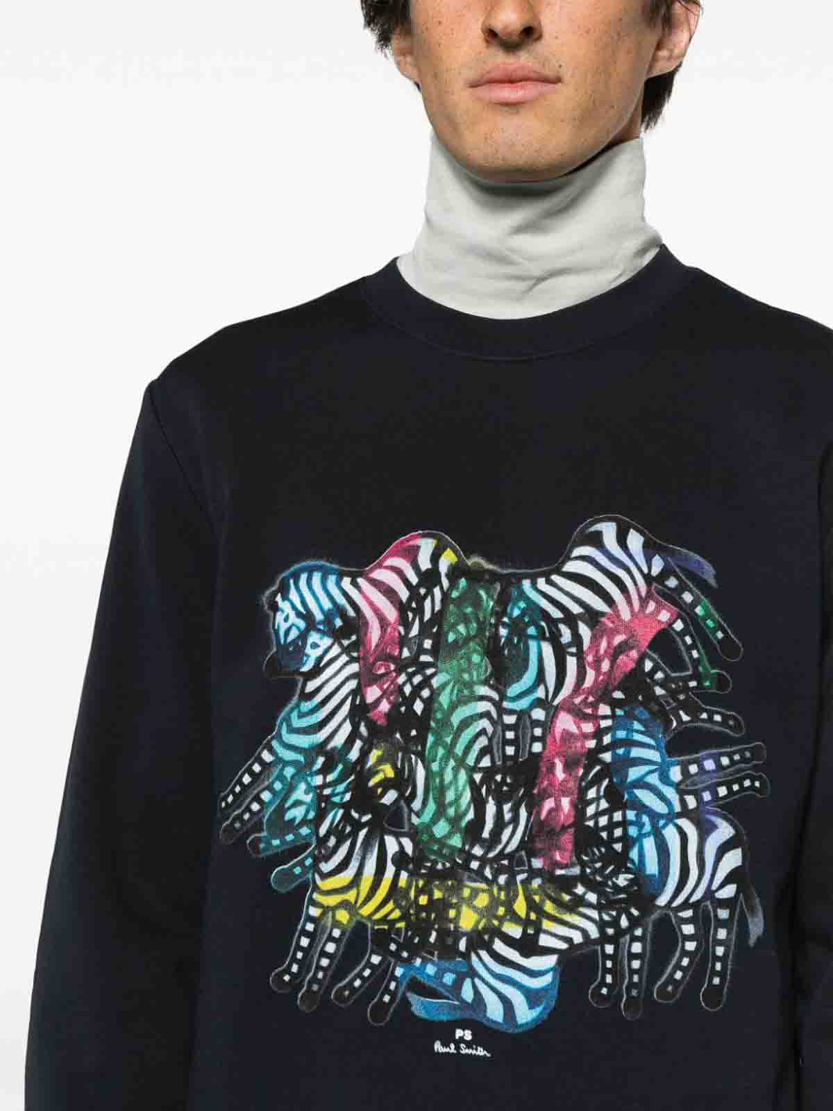 Shop Paul Smith Kaleidoscope Cotton Sweatshirt In Blue