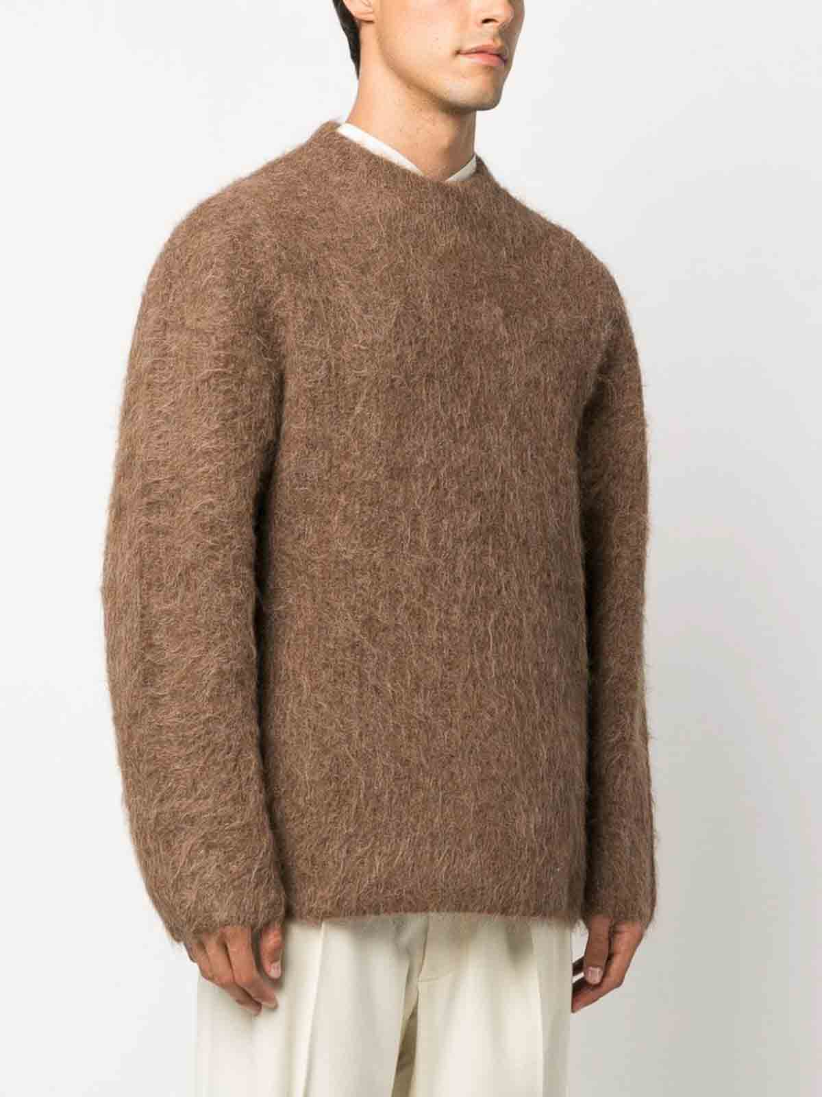 Séfr Haru wool sweater - Brown - Men|FW23HARUTAU | thebs.com