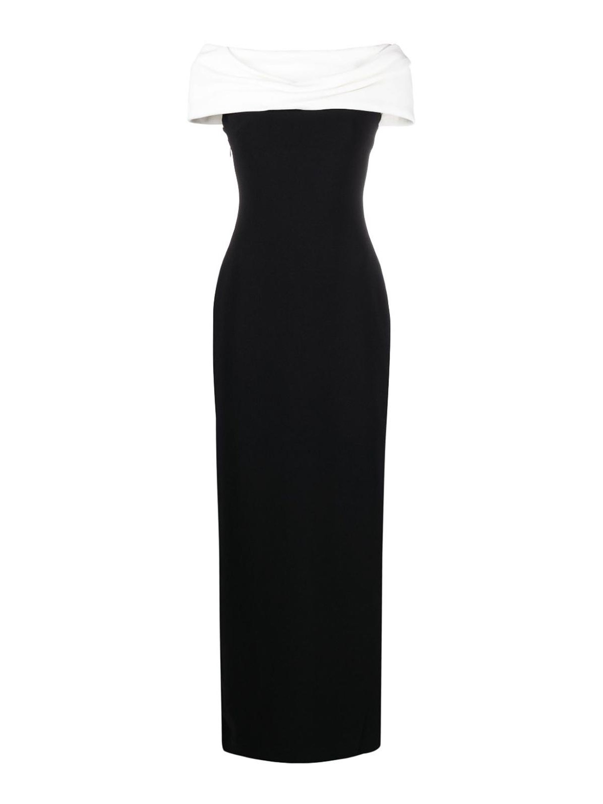 Maxi dresses Solace London - Eva long dress - OS37018WOVENCREPECREAMBLACK