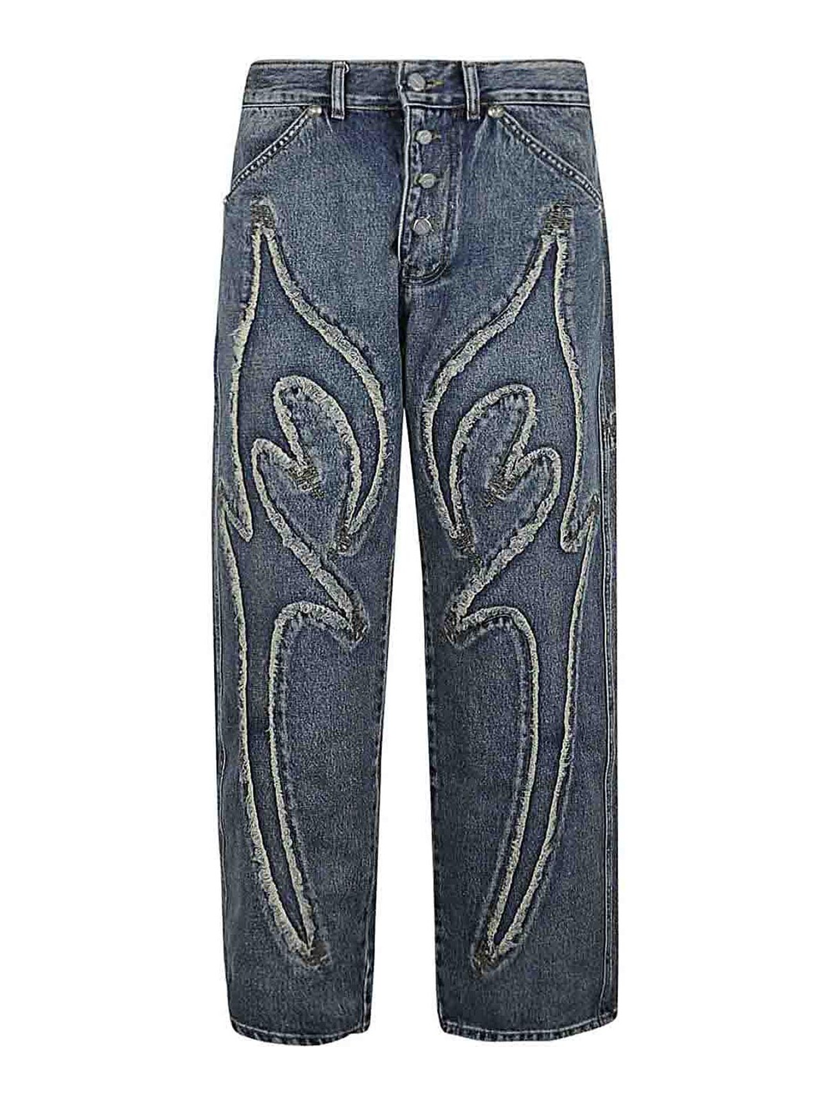 Tribal denim jeans