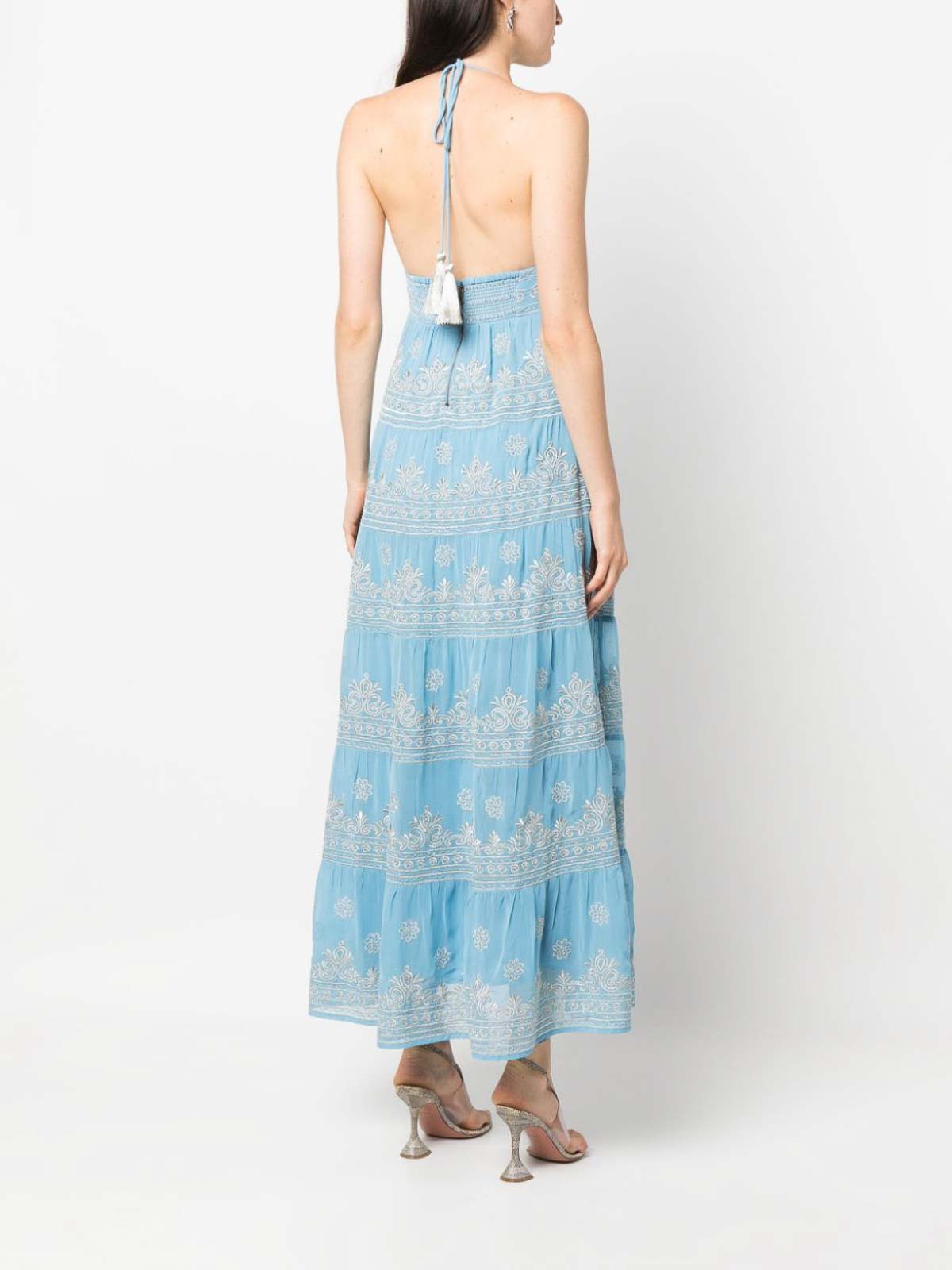 Alice+Olivia Karolina v-neck maxi dress|CC306E07523KAROLINAOXFORDBLUESILVER Alice+Olivia Karolina v-neck maxi dress|CC306E07523KAROLINAOXFORDBLUESILVER