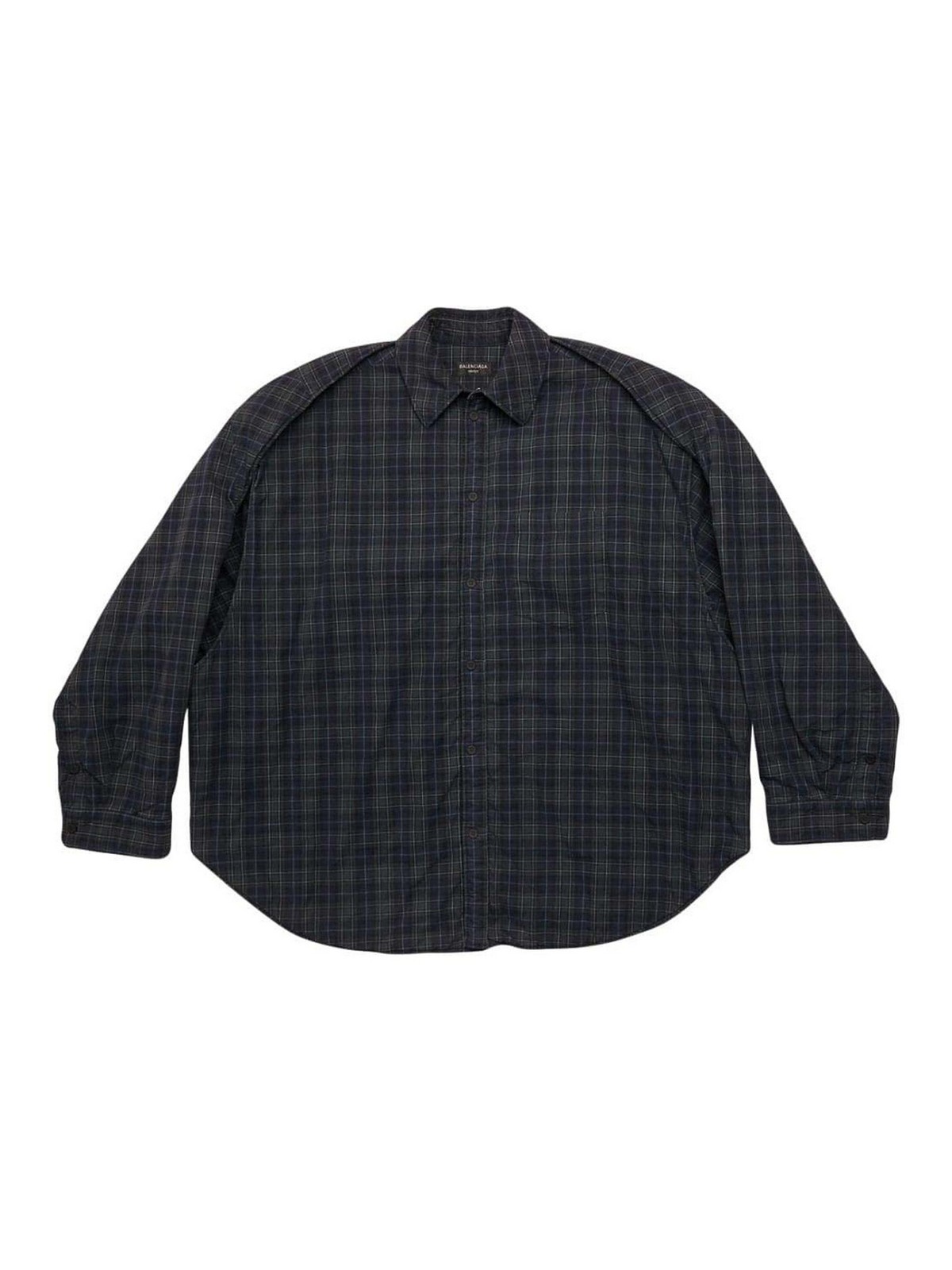 Balenciaga Checked flannel shirt - Grey - Women|751728DTOM172952