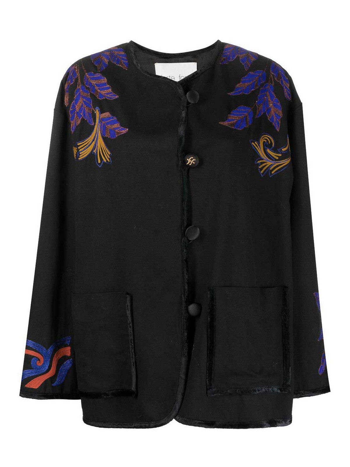 Embroidered Long Sleeve Velvet Short Coat Embroidered Long Sleeve Velvet Short Coat