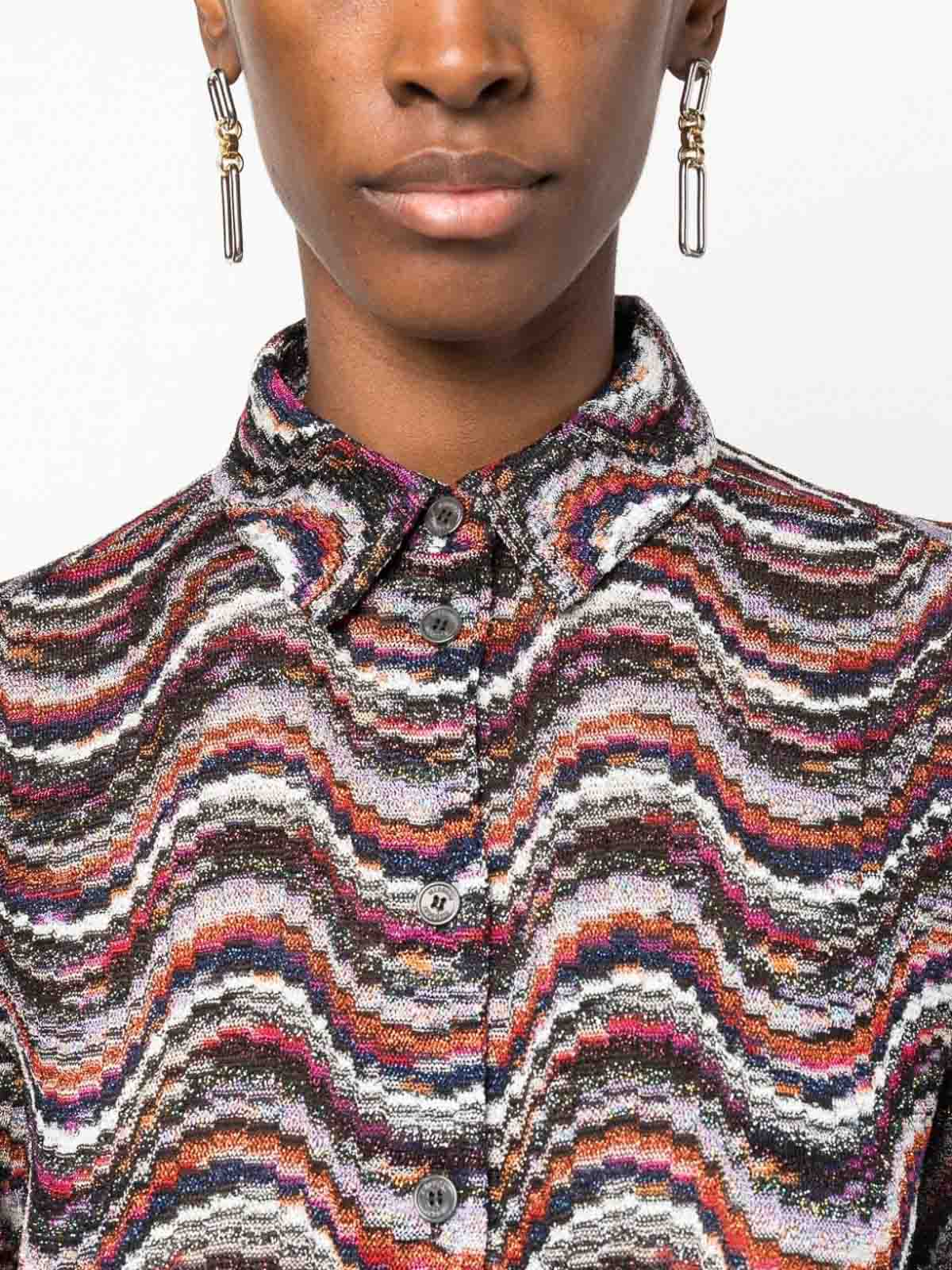 Missoni Waves pattern long sleeve shirt | DS23WJ07BR00NQSM8WF Missoni Waves pattern long sleeve shirt | DS23WJ07BR00NQSM8WF