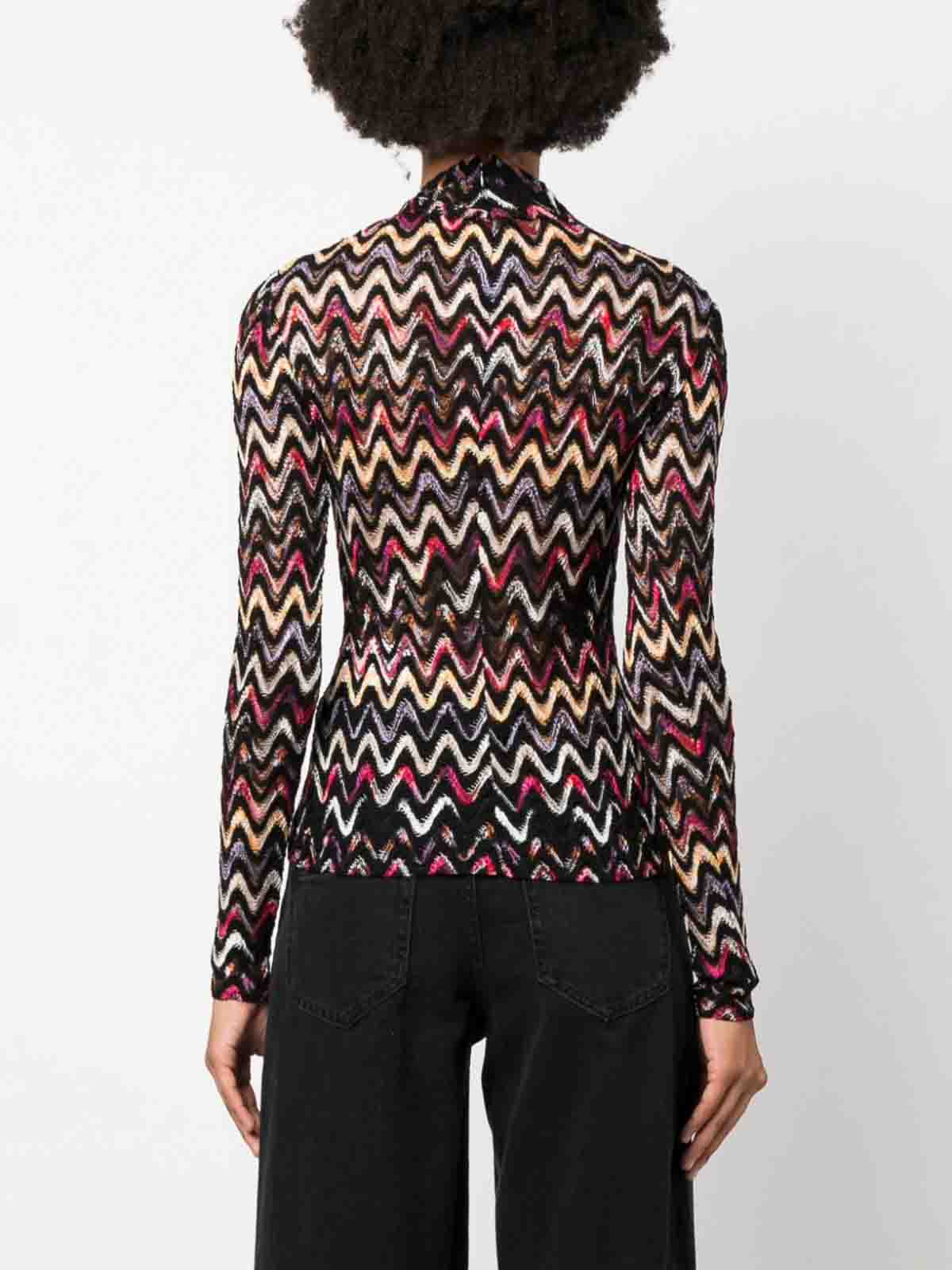 MAJE Multicolor Mimi buy Zig-zag Sweater