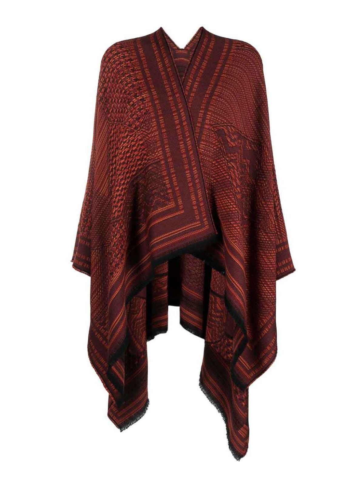 ミッソーニ　ケープ　ポンチョ Missoni ケープ/ポンチョ - 赤 - レッド | MA80WOD92640004