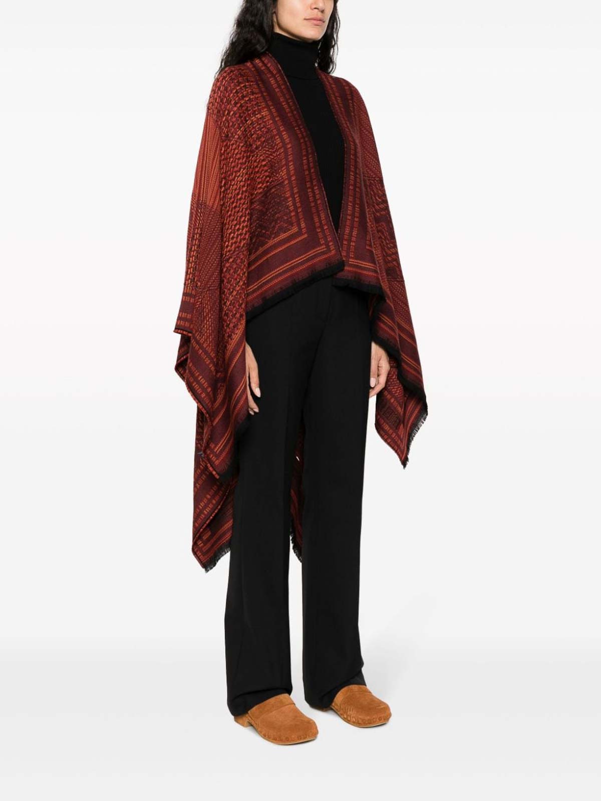 ミッソーニ　ケープ　ポンチョ Missoni ケープ/ポンチョ - 赤 - レッド | MA80WOD92640004