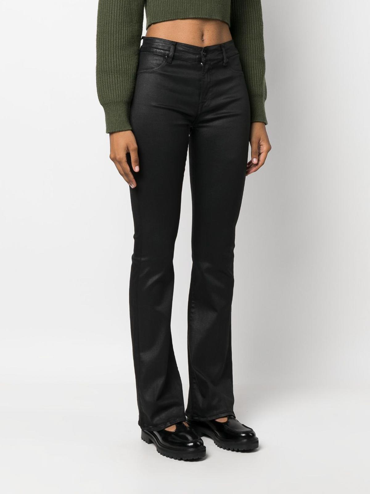 Jean Bootcut Noir W Taille 28 - Jambe 33, Délavé, Occasion Très Bon état - Denim Coton