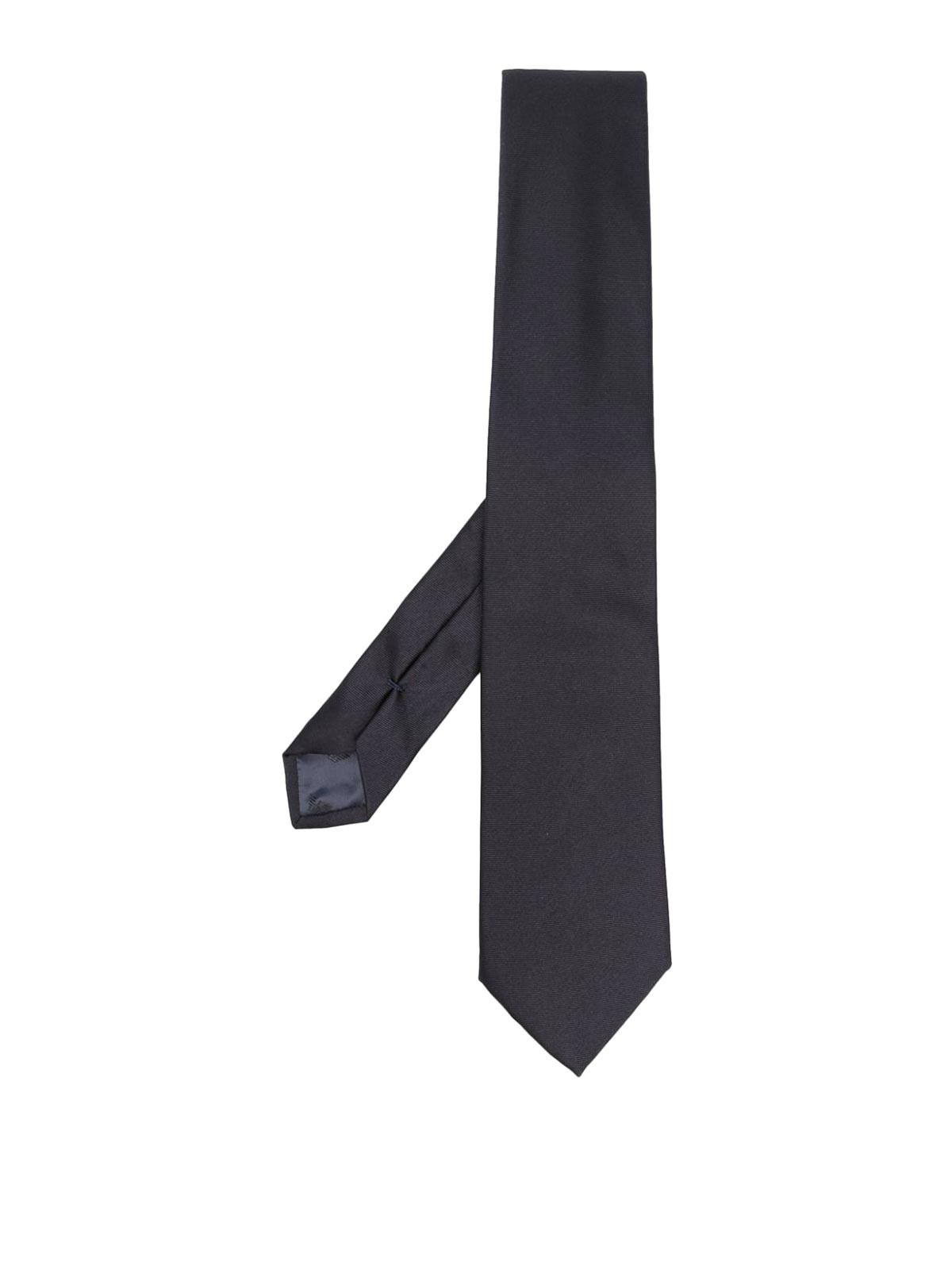 Emporio Armani Silk Tie In Black