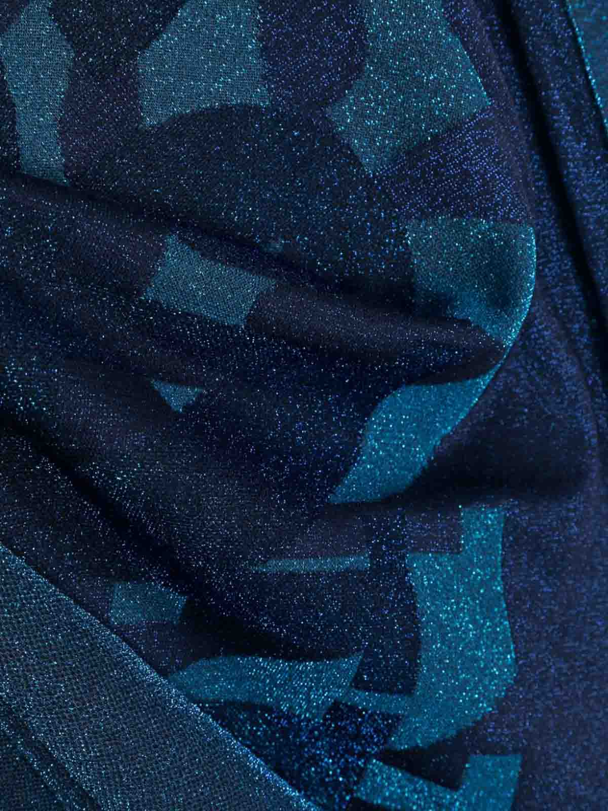 Shop Missoni Lurex Detail Stole In Blue