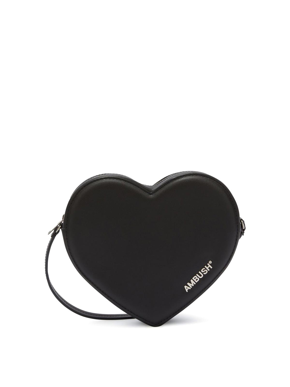 Ambush Heart shaped crossbody bag - Black|BWNQ013F23LEA0011000