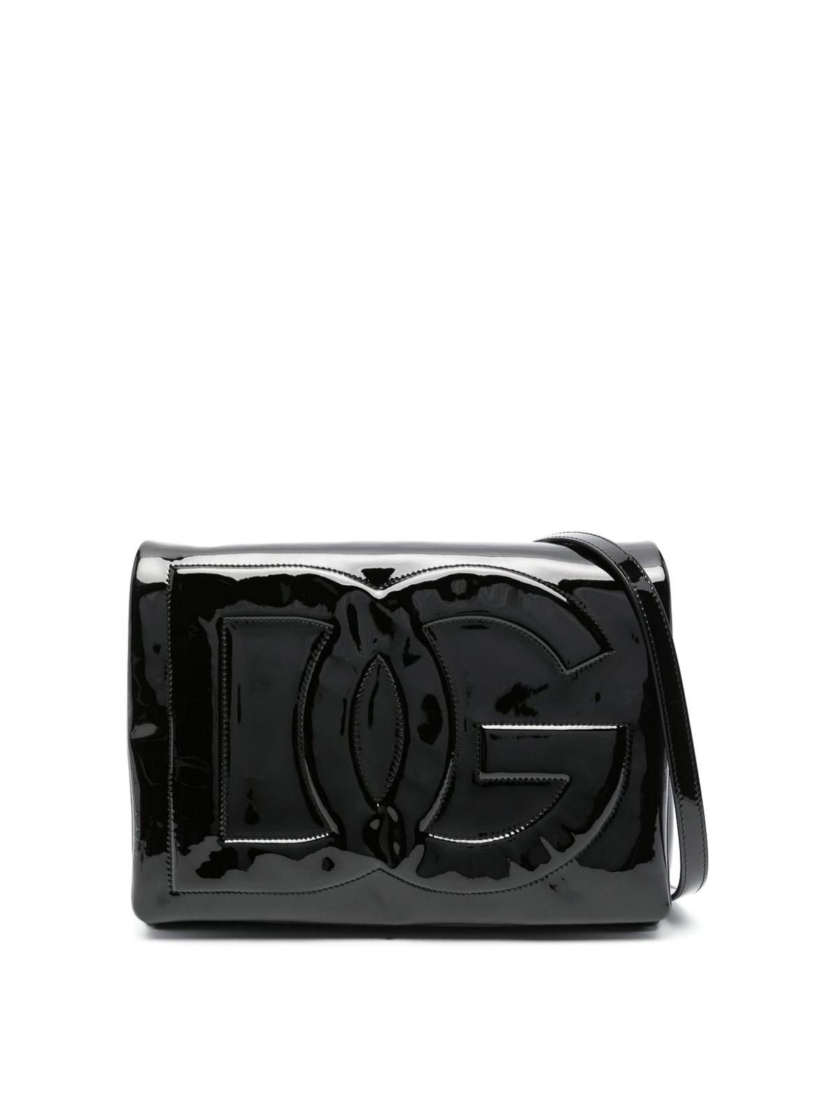 Cross body bags Dolce & Gabbana - Dg logo patent leather crossbody bag -  BB7550A148480999