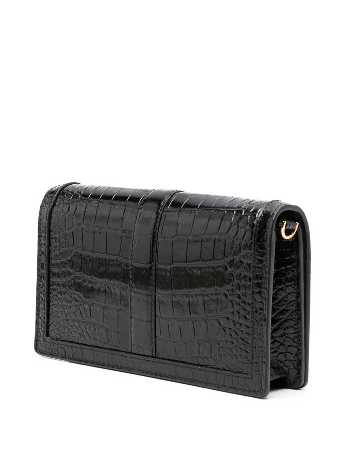 Versace Greca goddess leather wallet on chain|10072201A087241B00V