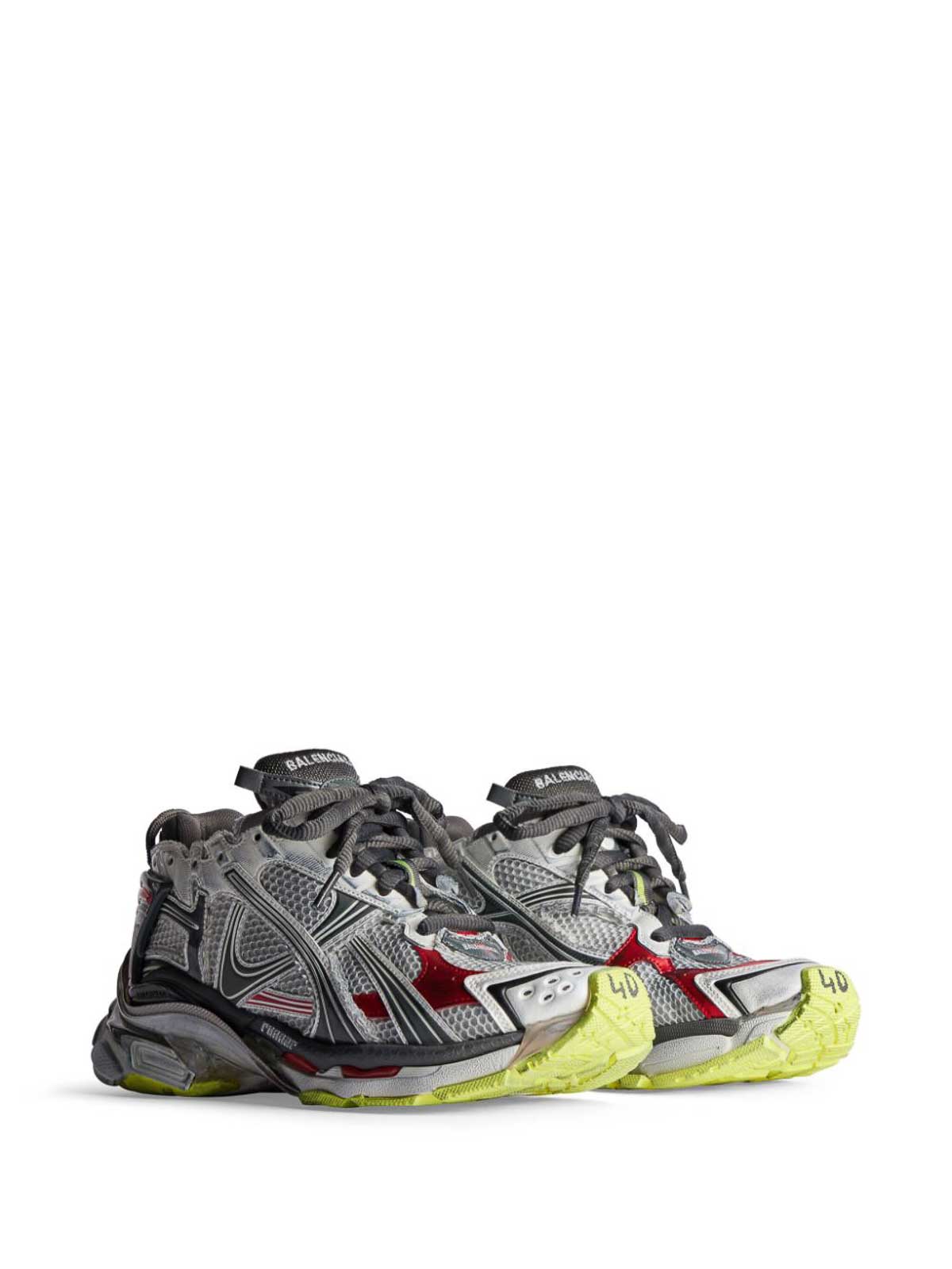 Shop Balenciaga Runner Sneakers In Multicolour