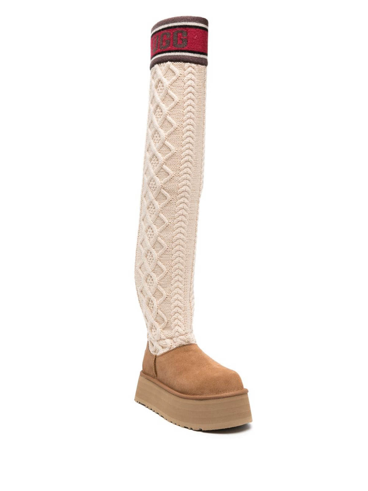 Boots Ugg - Classic sweater letter tall boots - 1144044CHESTNUT