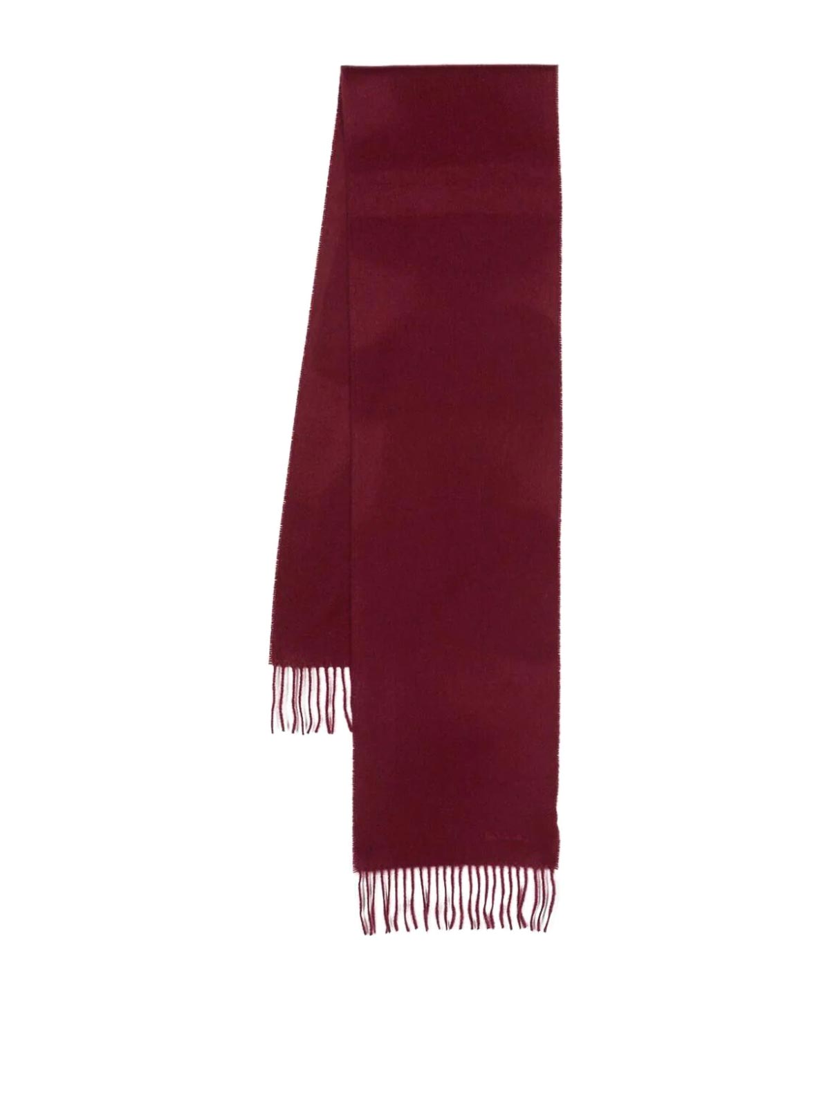 Shop Paul Smith Men Scarf Pln Cashmere Ssnl In Red