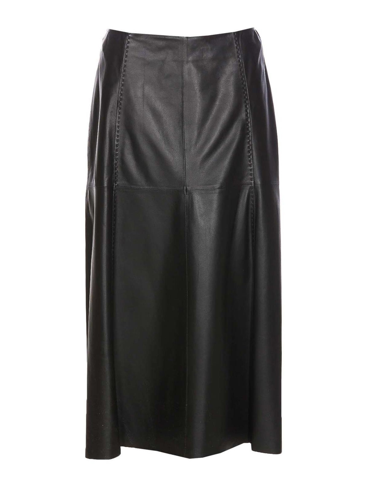 Knee length skirts & Midi Arma - Leather marbella long skirt ...