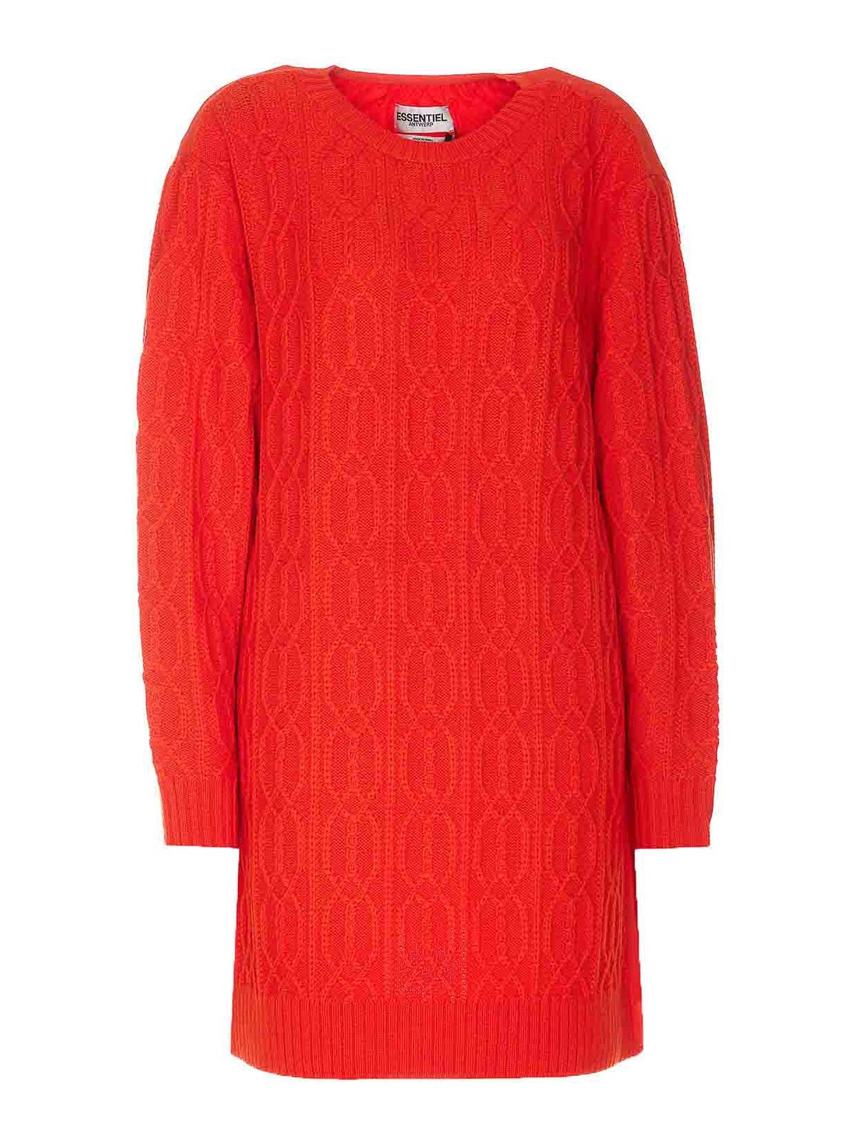strapless open back dress ESSENTIEL ANTWERP women's pink silk ruffle midi dress main image 0