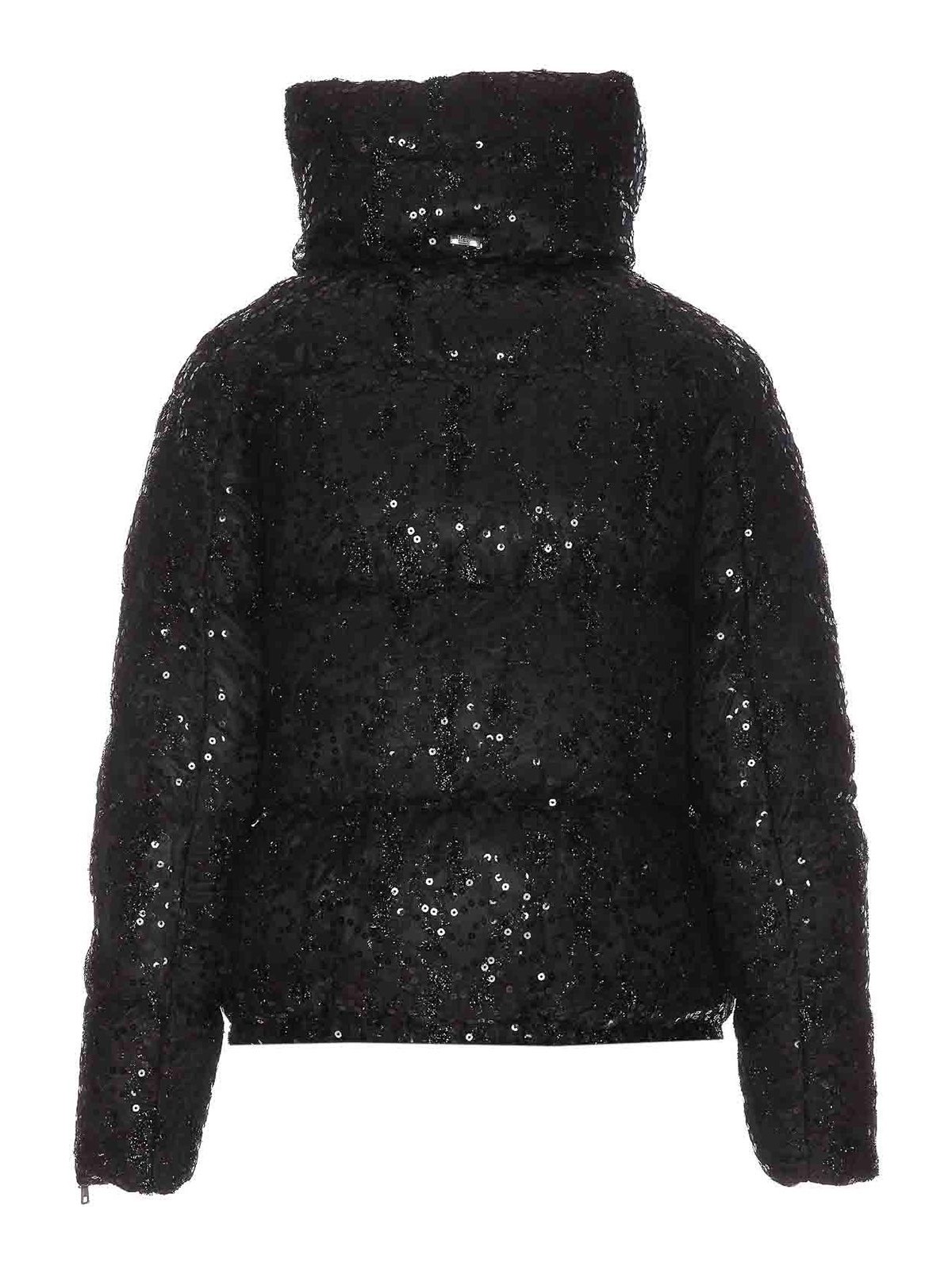 ジャケット HERNO Bomber jacket with sequins Herno Bomber sequins down jacket - Black | PI001808D125359300