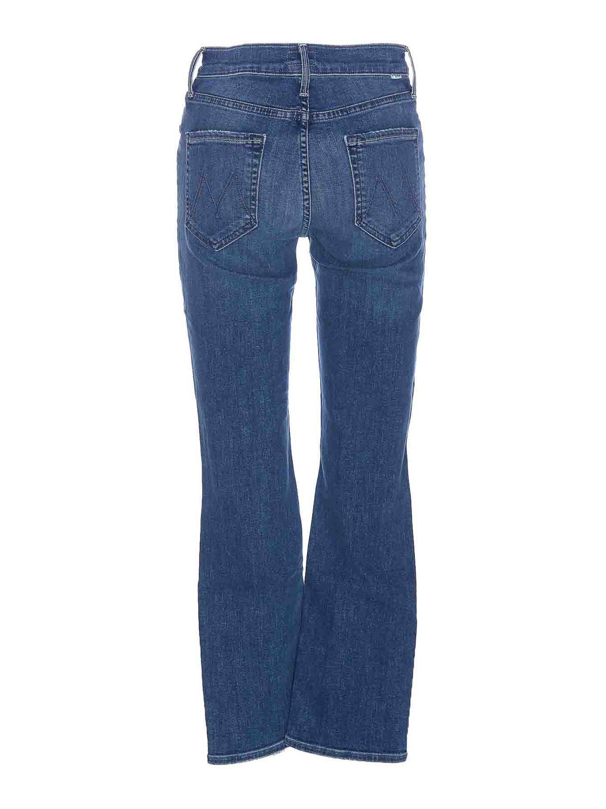 Shop Mother The Mid Rise Dazzler Ankle Jeans In Blue
