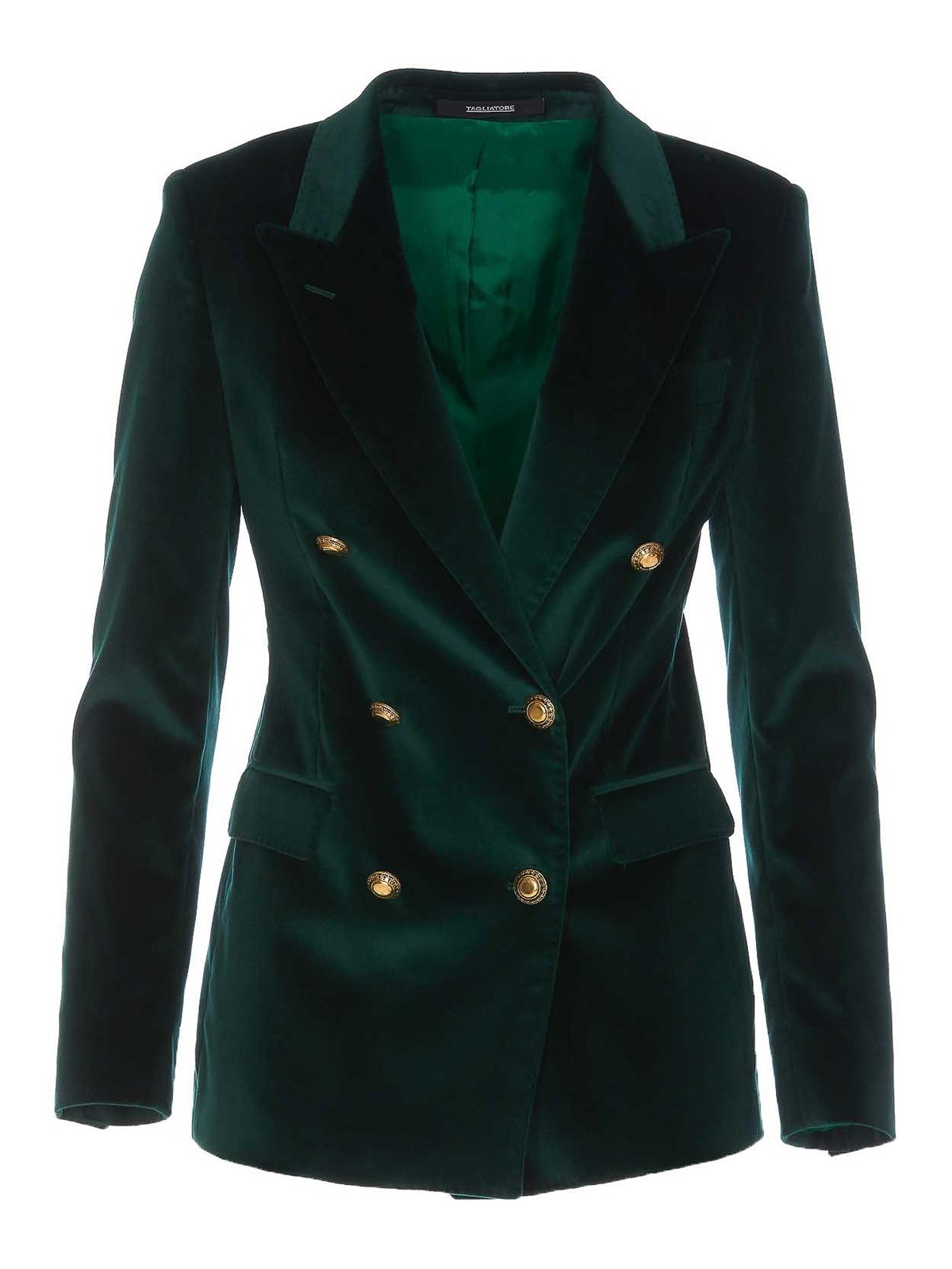 Tagliatore Velvet blazer - Green - Women | JPARIGI10B800007V1118