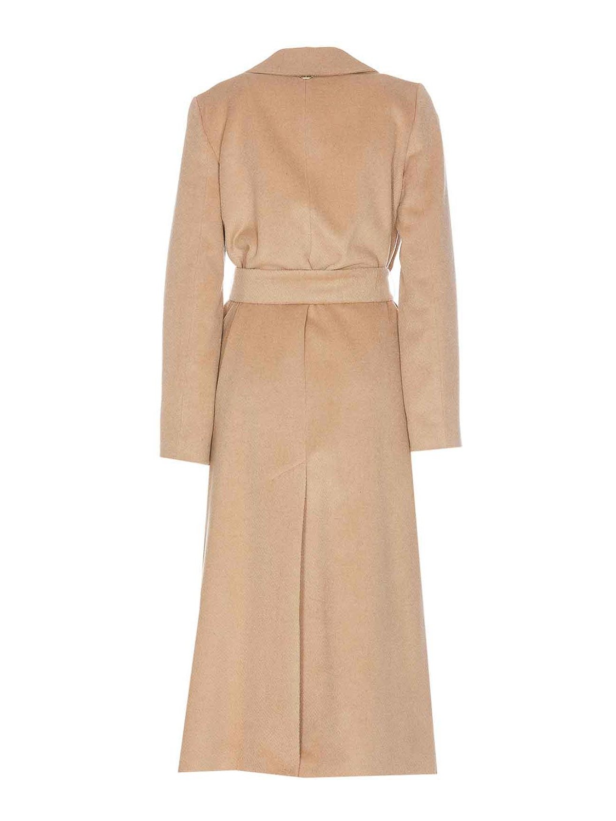 Fiore Belted Wool Long Coat