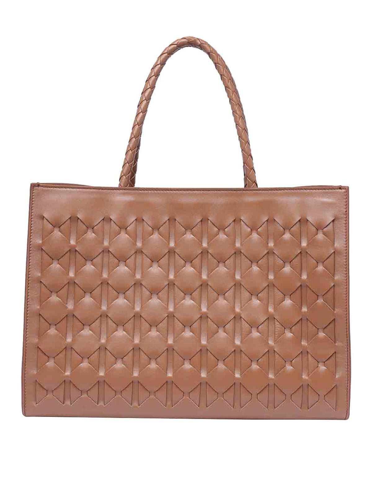 Serapian 1928 soft tote mosaico - Brown|SRMOSWLL726438B119
