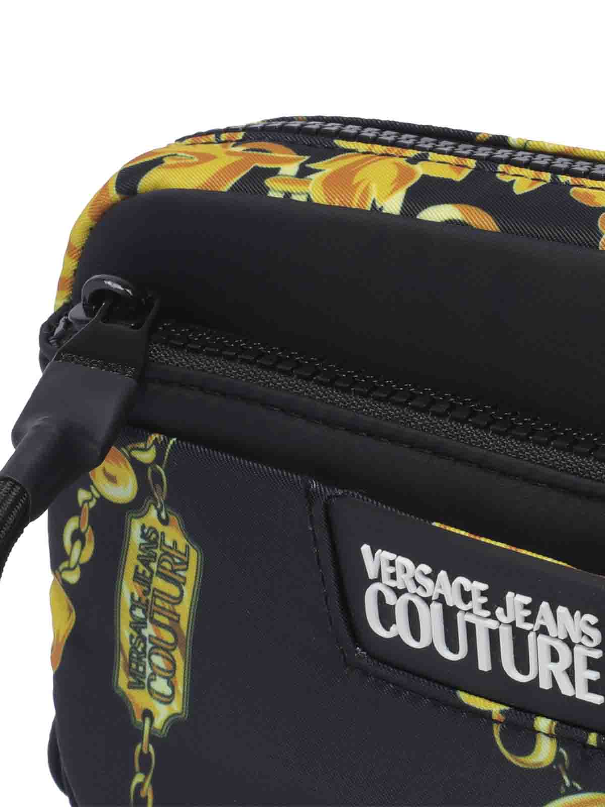 Shop Versace Jeans Couture Chain Couture Belt Bag In Black