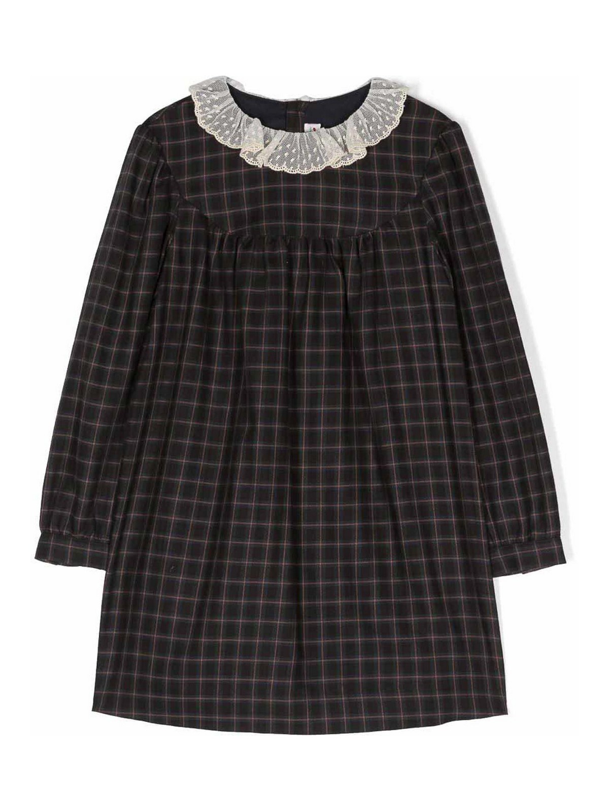 bonpoint black dress Bonpoint Black Small Check Smocked Dress main image 1