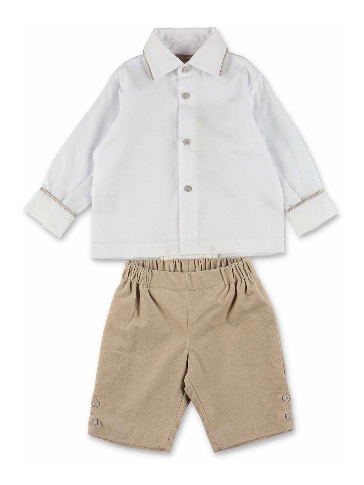 Crew Neck Long Sleeve Basic Baby Boy Shirt and Trousers 2-Piece Set  -S44370Z1-Q6K - S44370Z1-Q6K - LC Waikiki