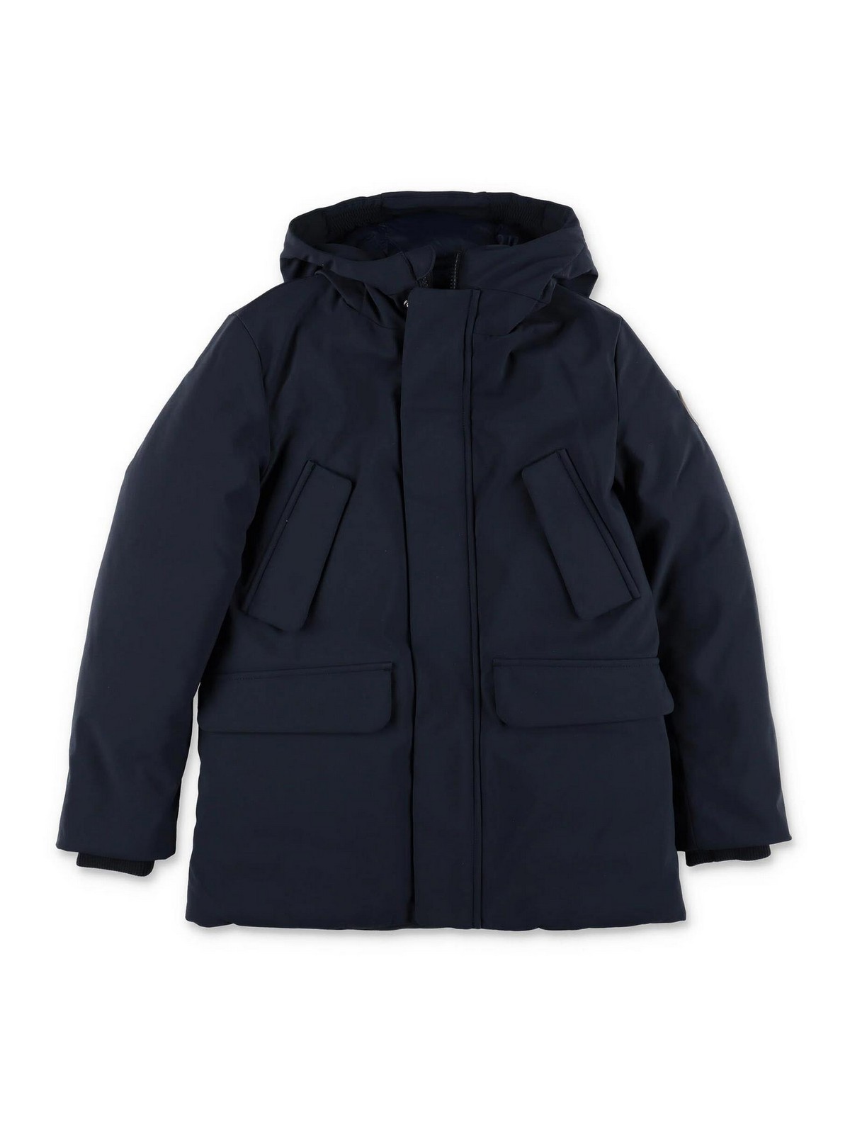 Casual jackets Save the Duck - Navy Blue Padded Jacket with Hood ...