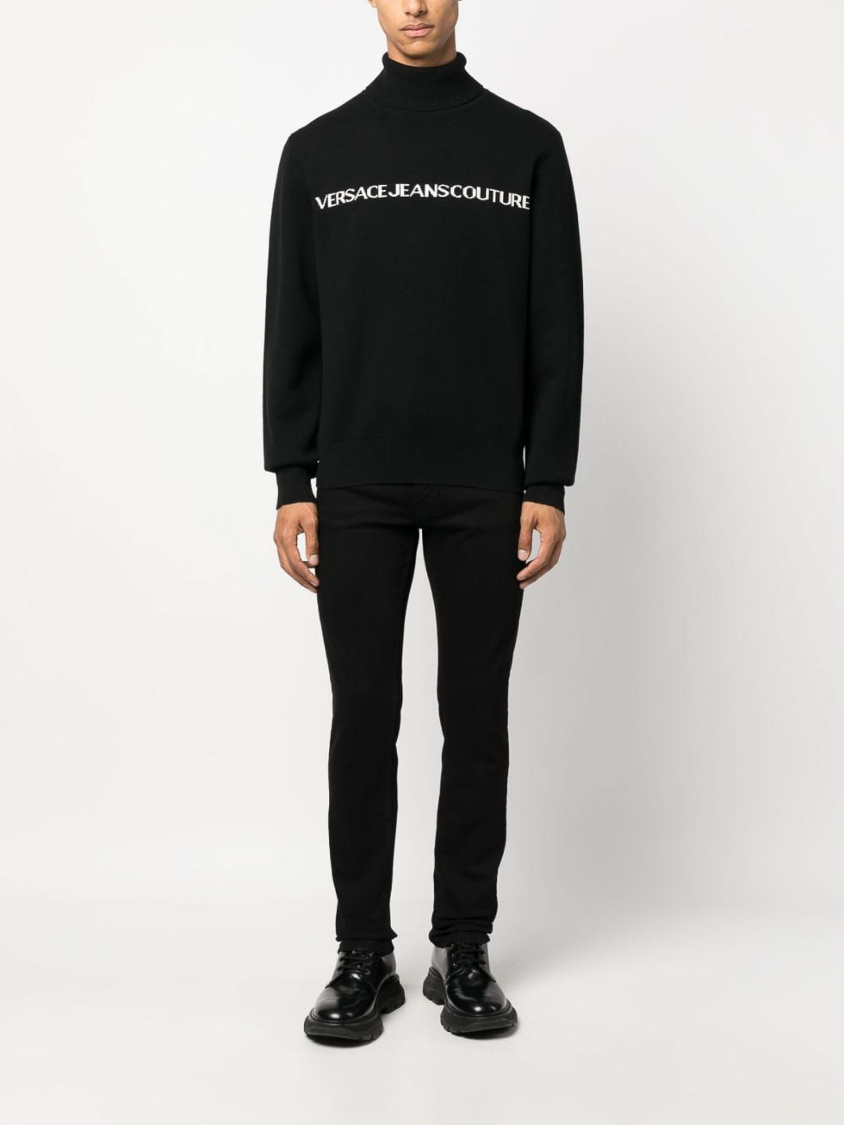 Crew necks Versace Jeans Couture Logo print jumper
