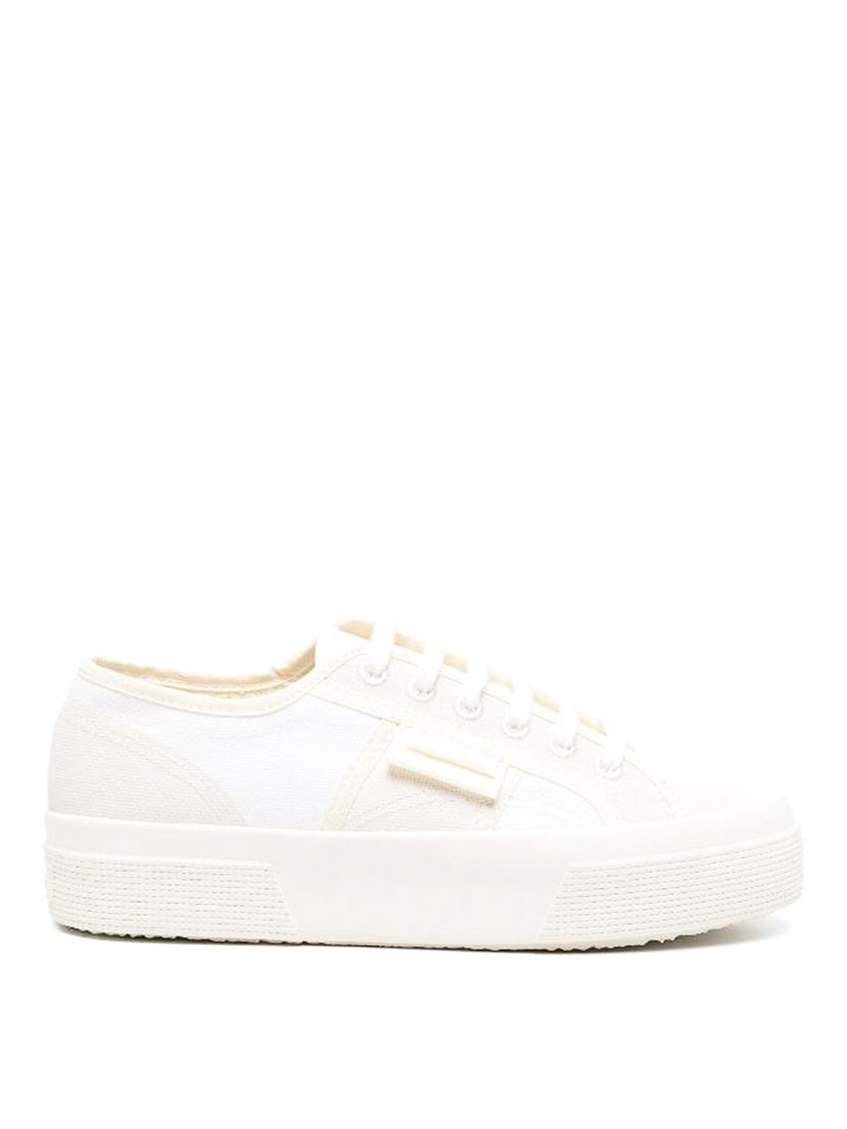 Shop Superga Cotton Sneakers In White