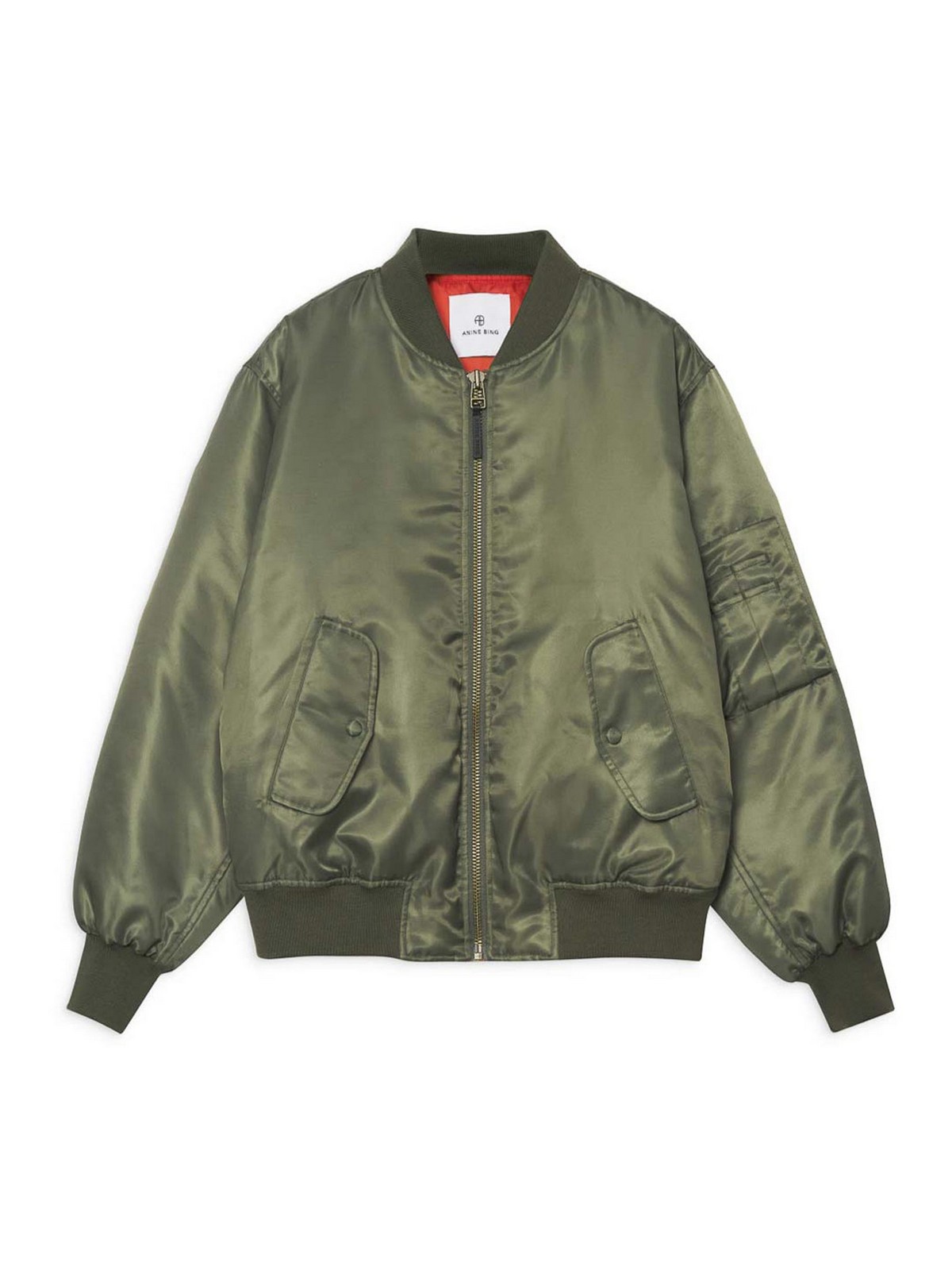 Shop Anine Bing Leon Bomber In Dark Green