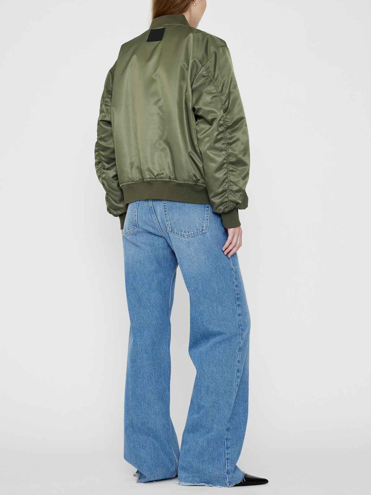 Shop Anine Bing Leon Bomber In Dark Green