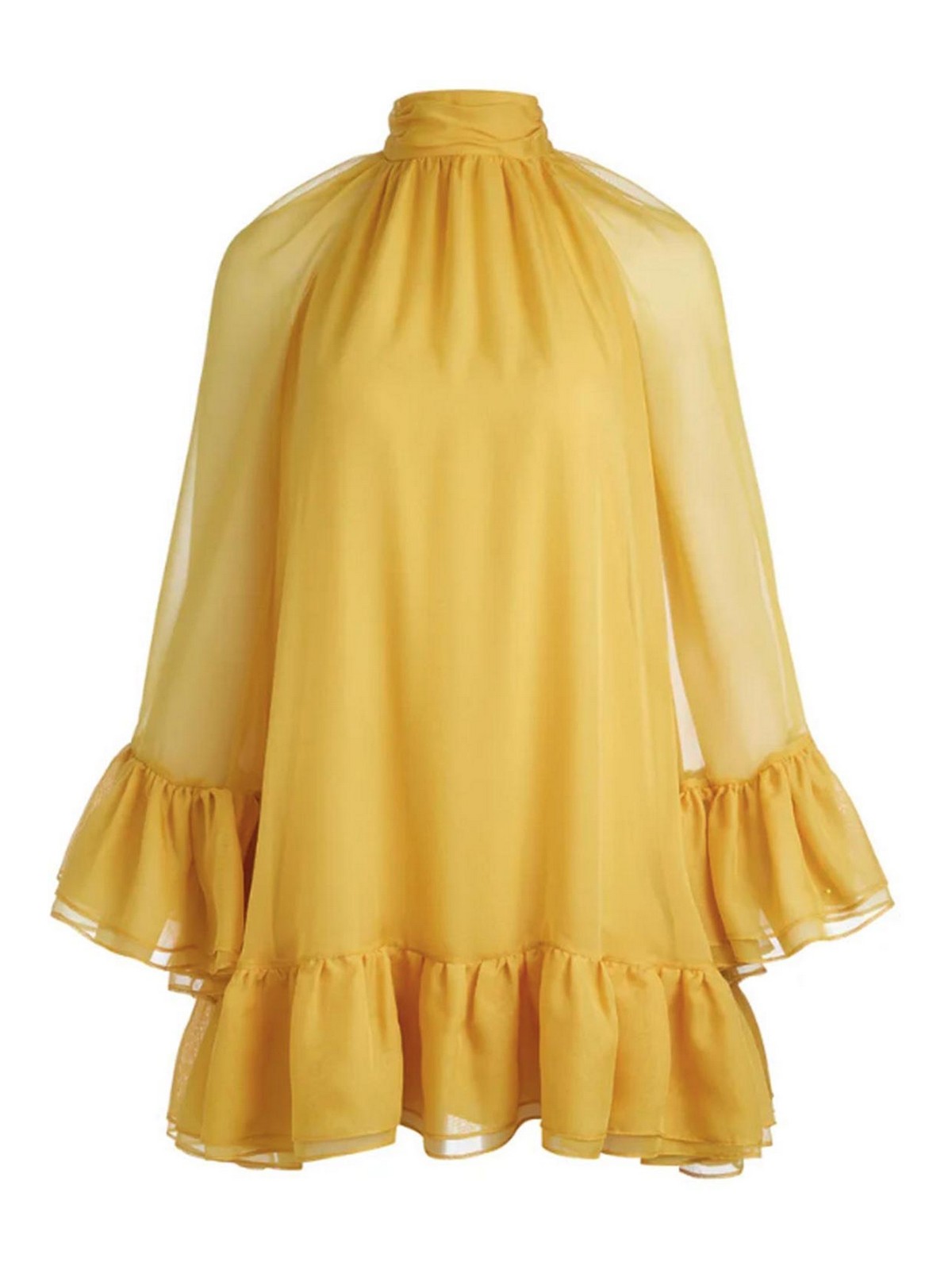Alice+Olivia Chiffon model dress - Yellow