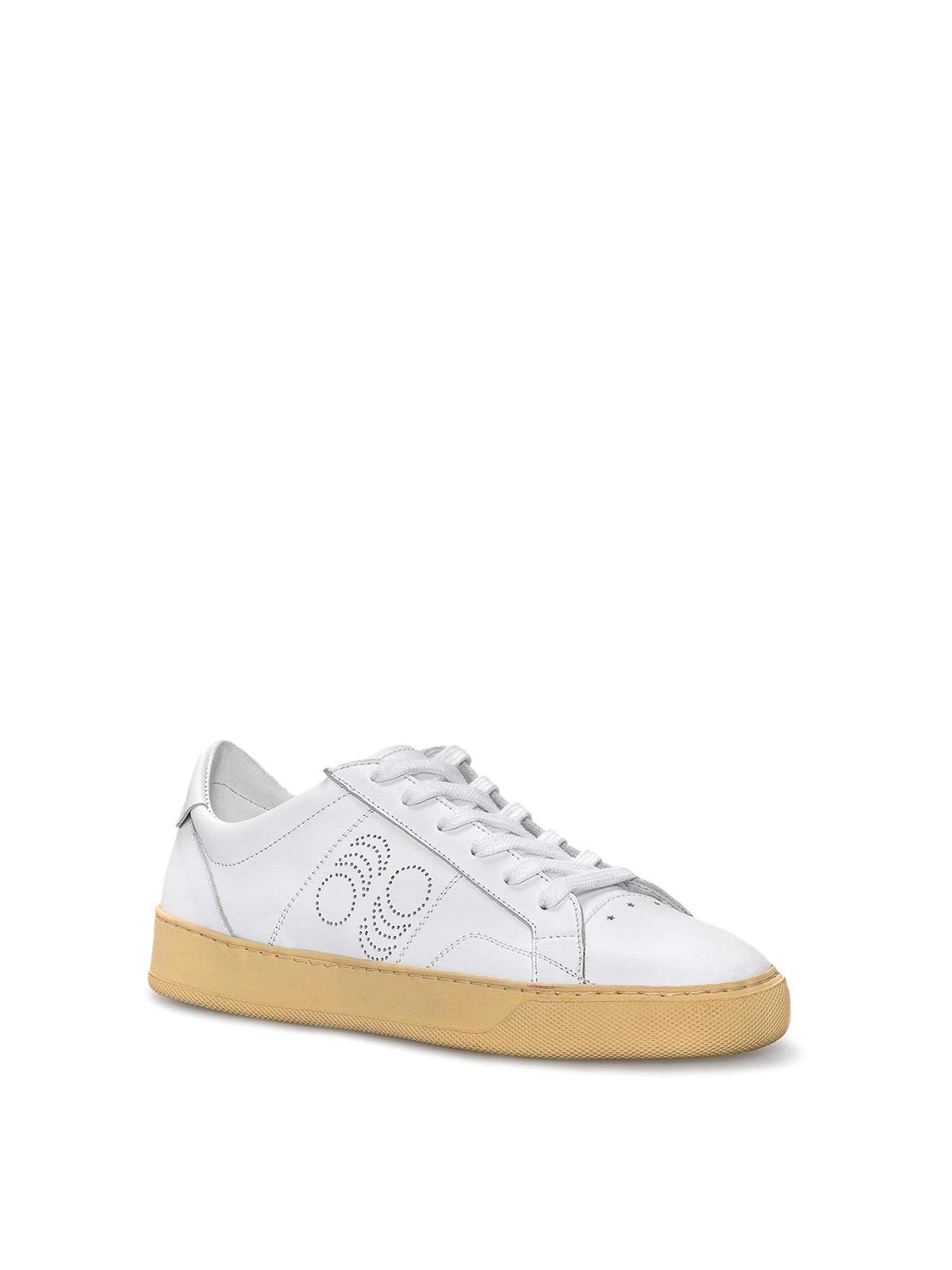 Shop Pantofola D'oro Del Bello Calfskin Sneakers In White