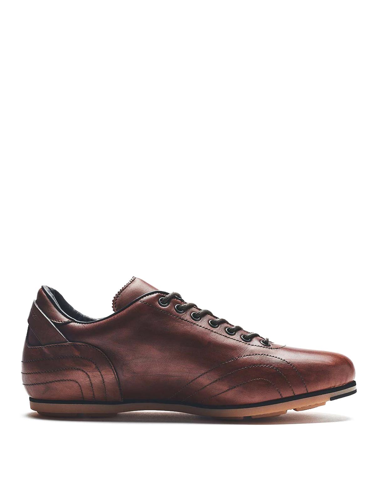 Pantofola D'oro Leather Lace-up In Brown