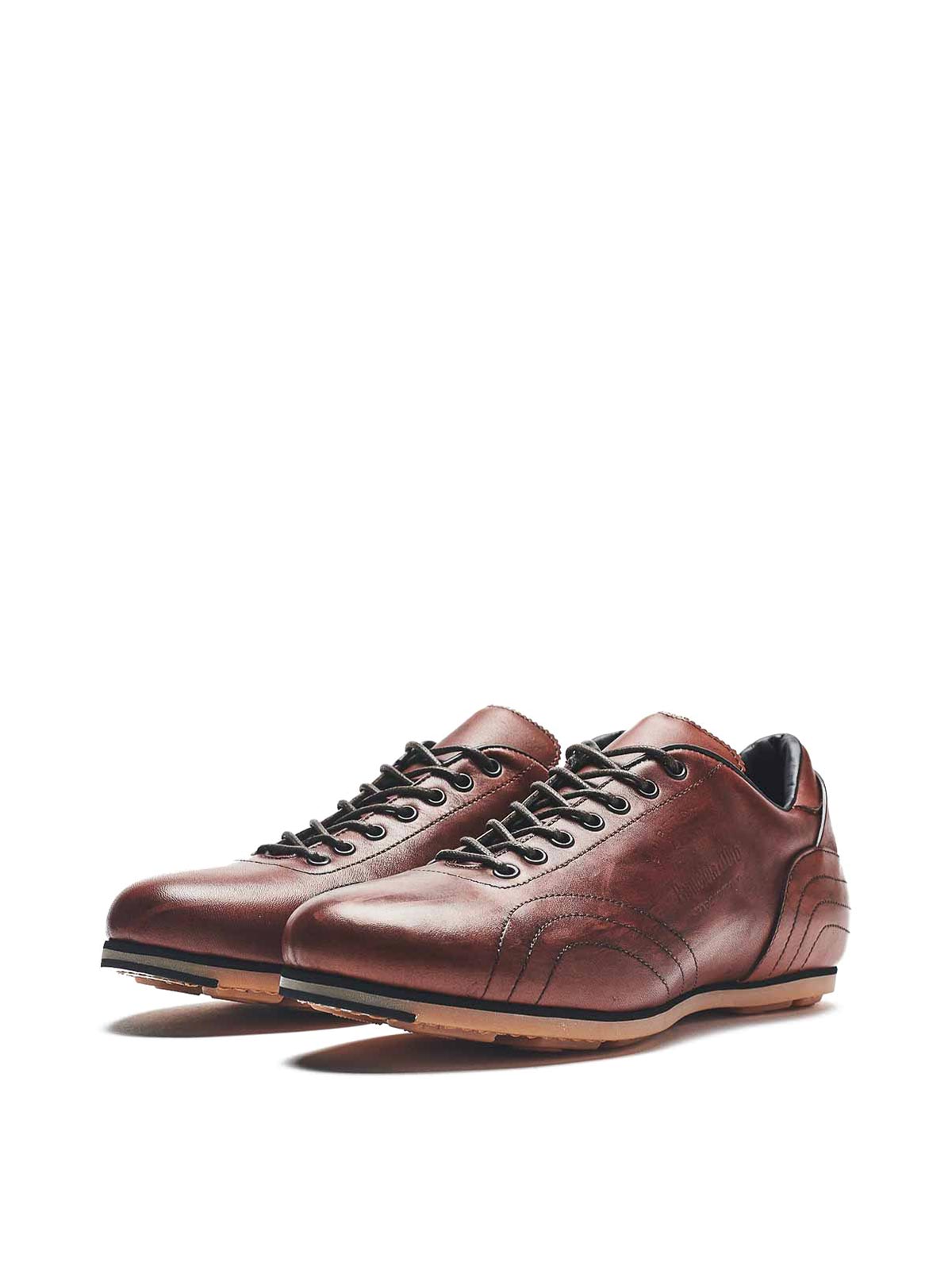 Shop Pantofola D'oro Leather Lace-up In Brown