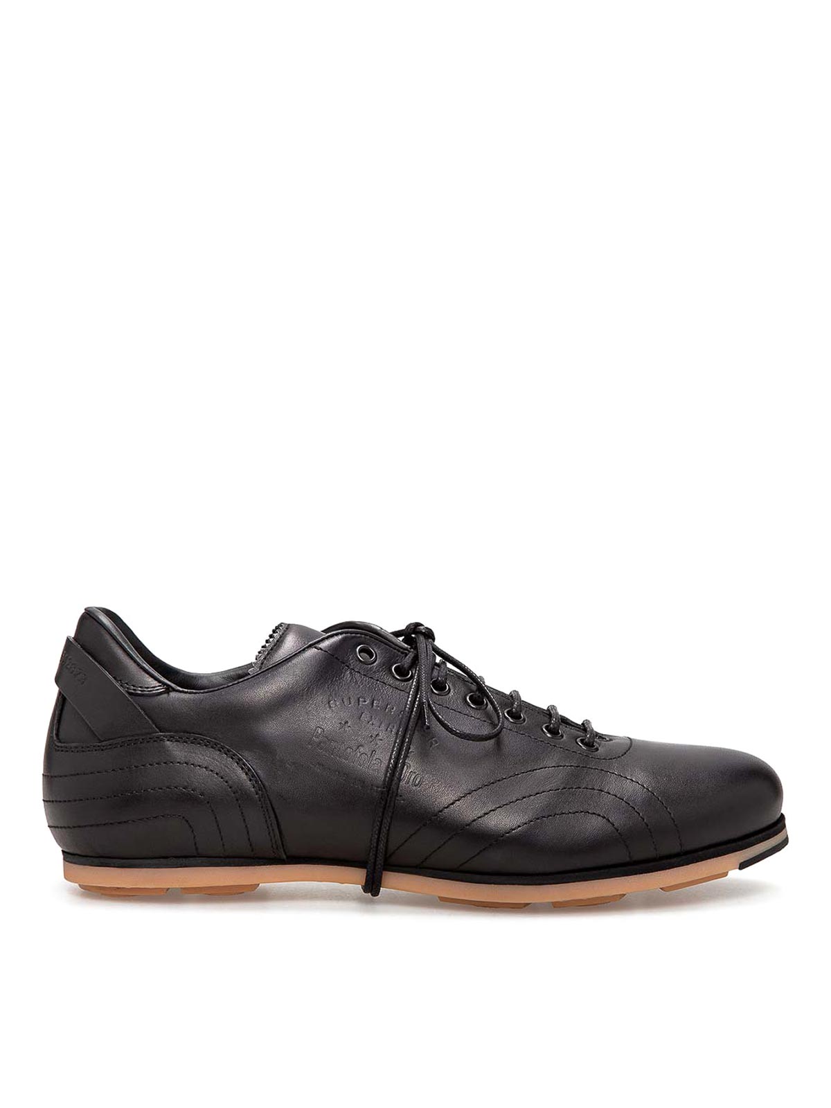 Pantofola D'oro Leather Lace-up In Negro
