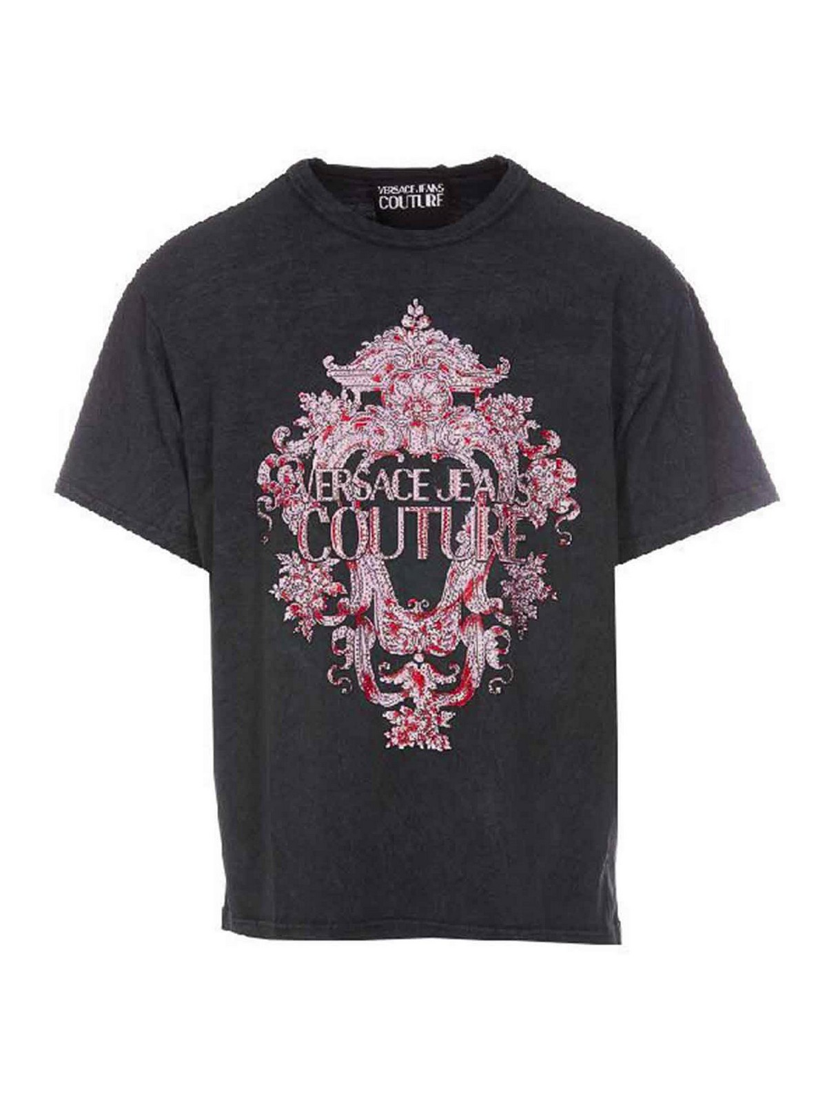 Versace Jeans Couture Cotton T-shirt In Grey