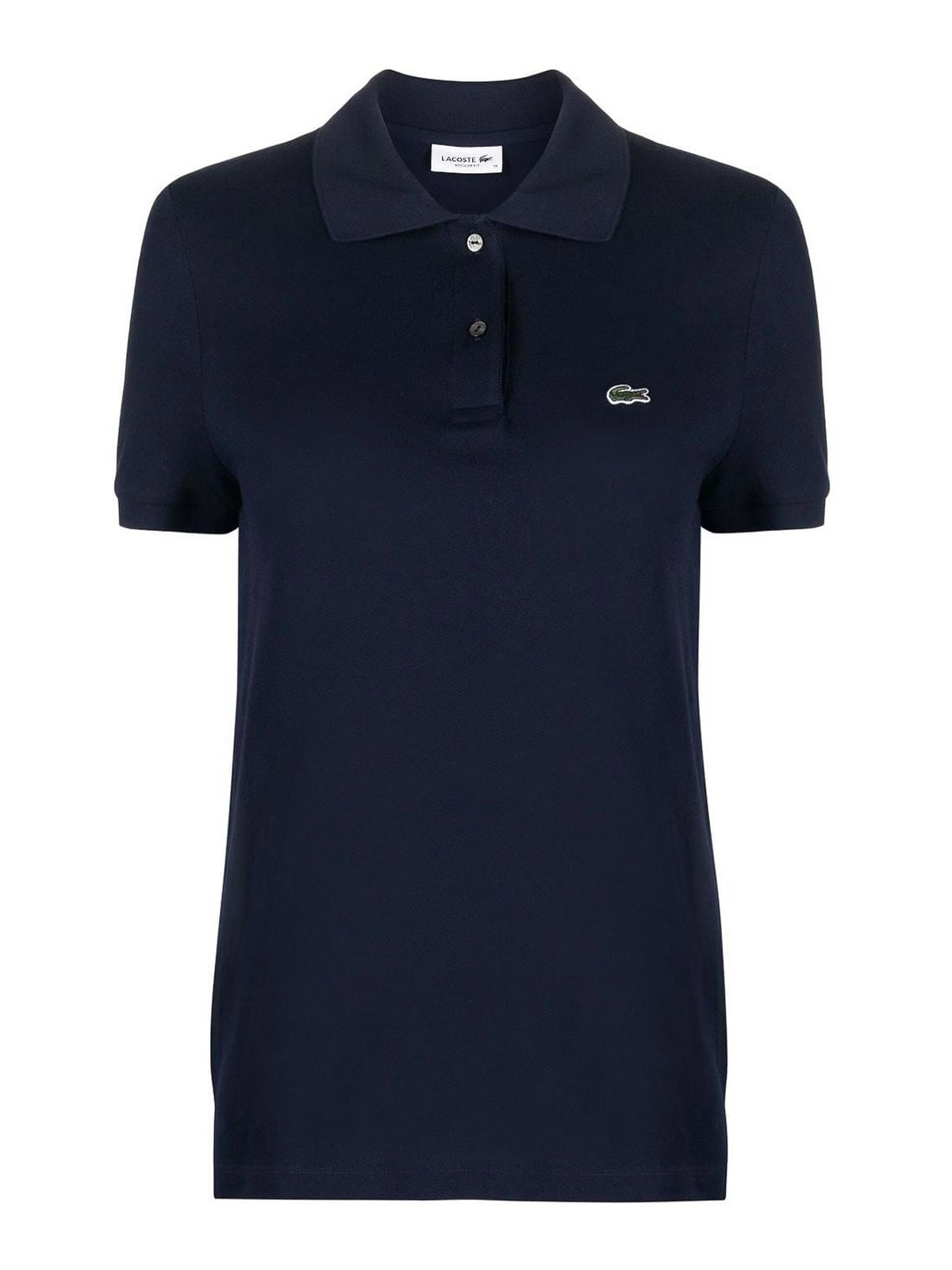 Lacoste Logo-patch Polo Shirt In Black