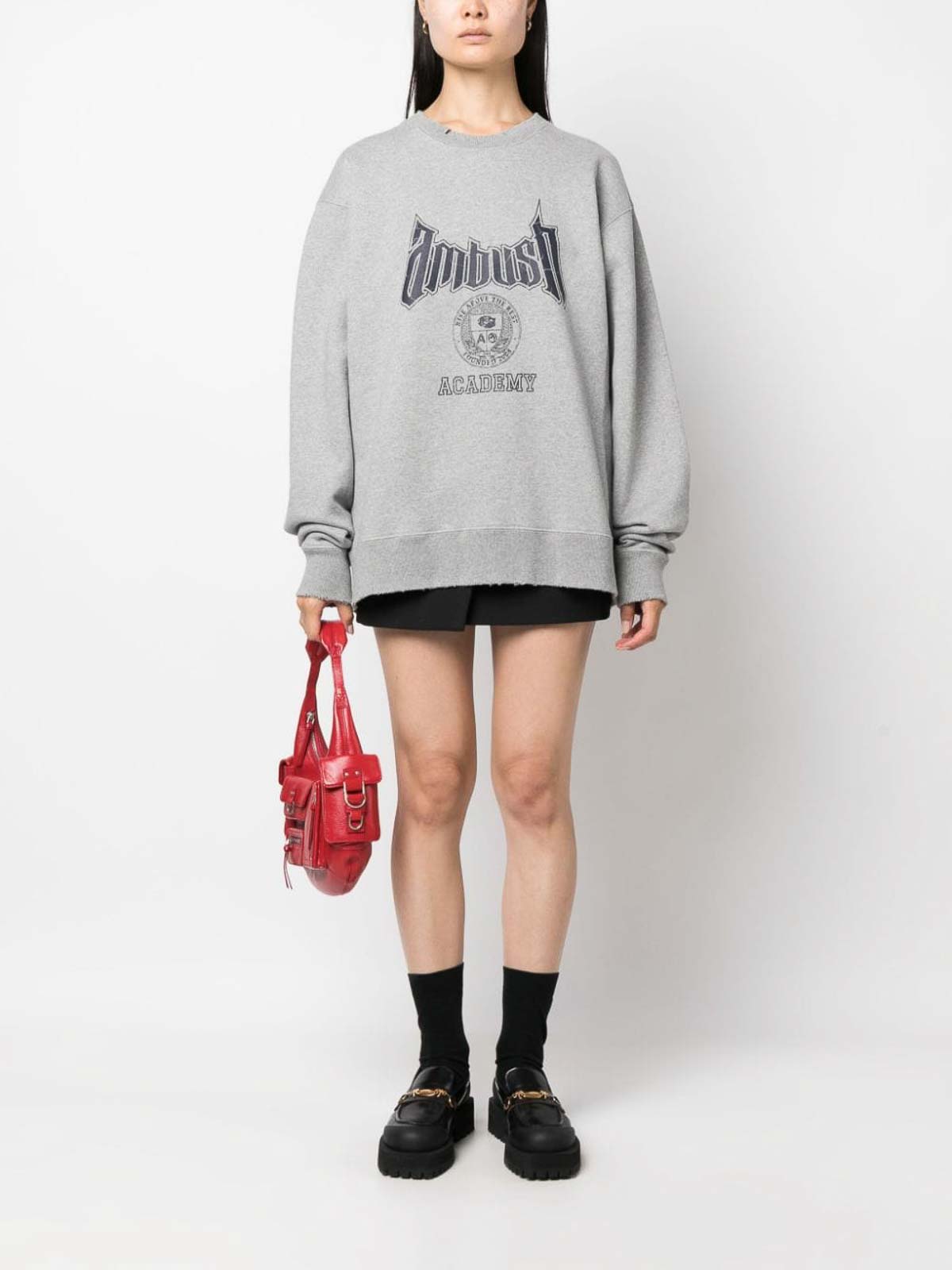 Ambush クルーネック - グレー|BMBA034F23FLE0010546
