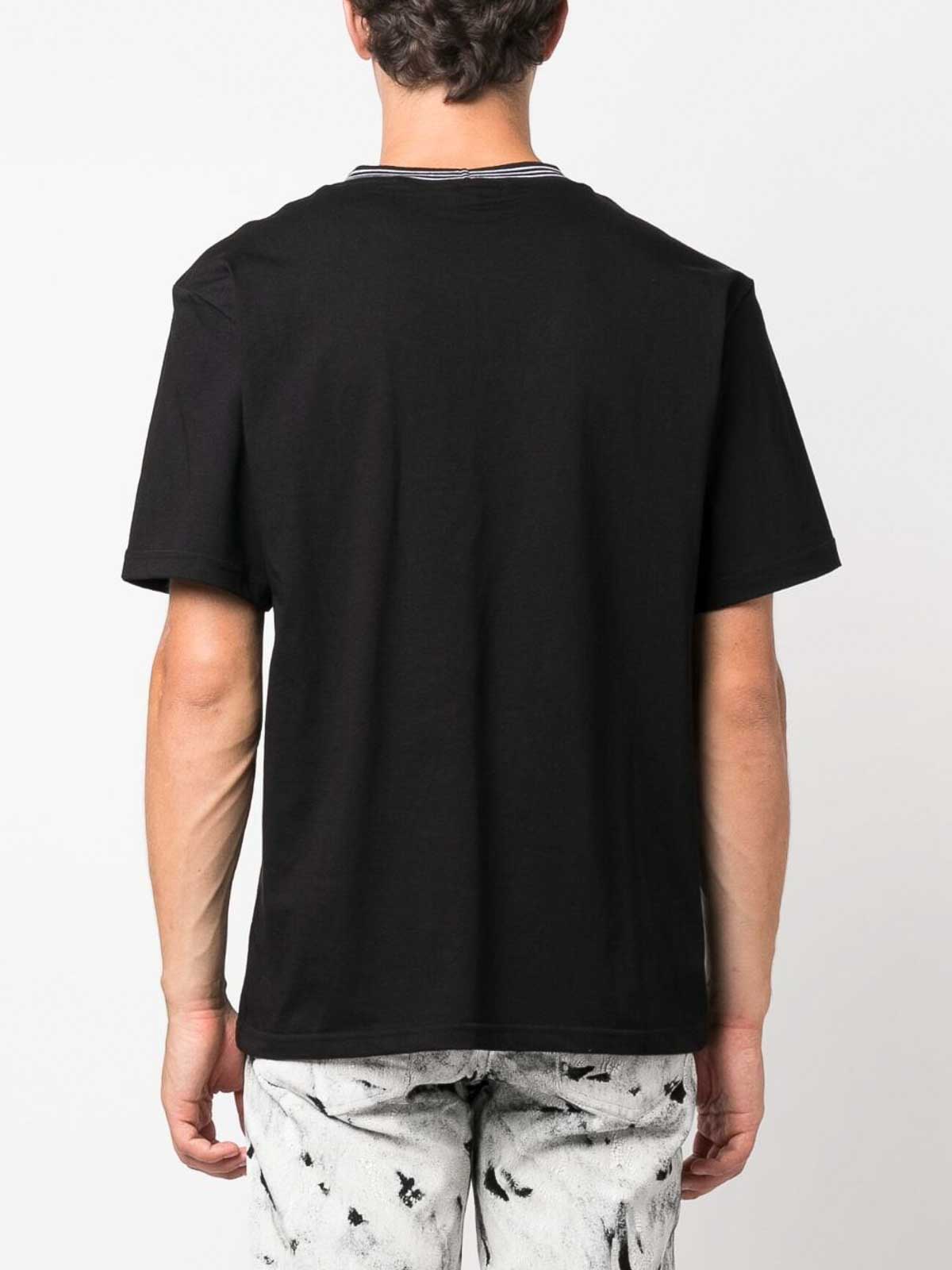 Shop Gcds Logo Rib Loose T-shirt In Negro