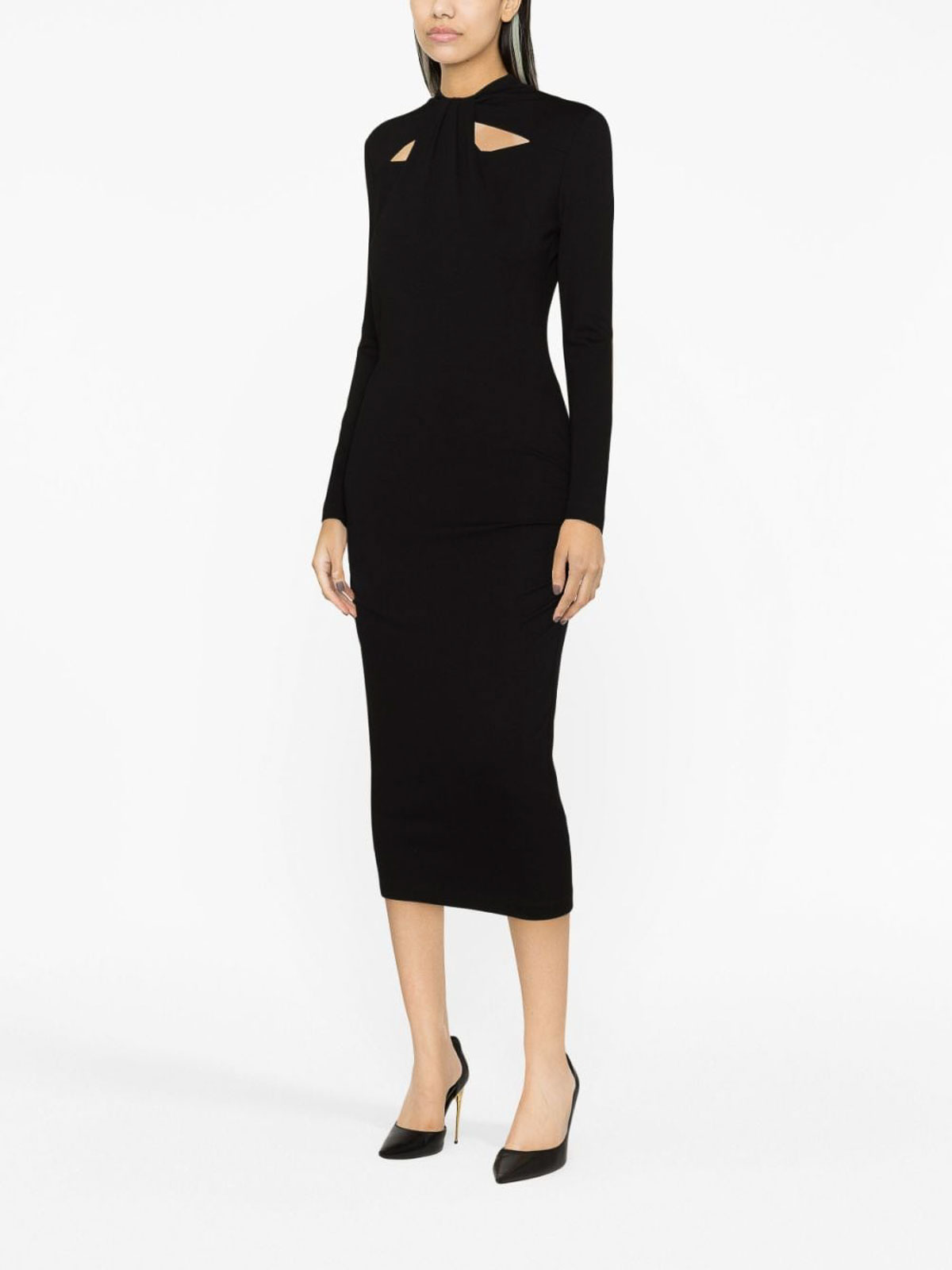 Giorgio Armani Midi black dress - Black - Women|6RAA56AJFBZUC99