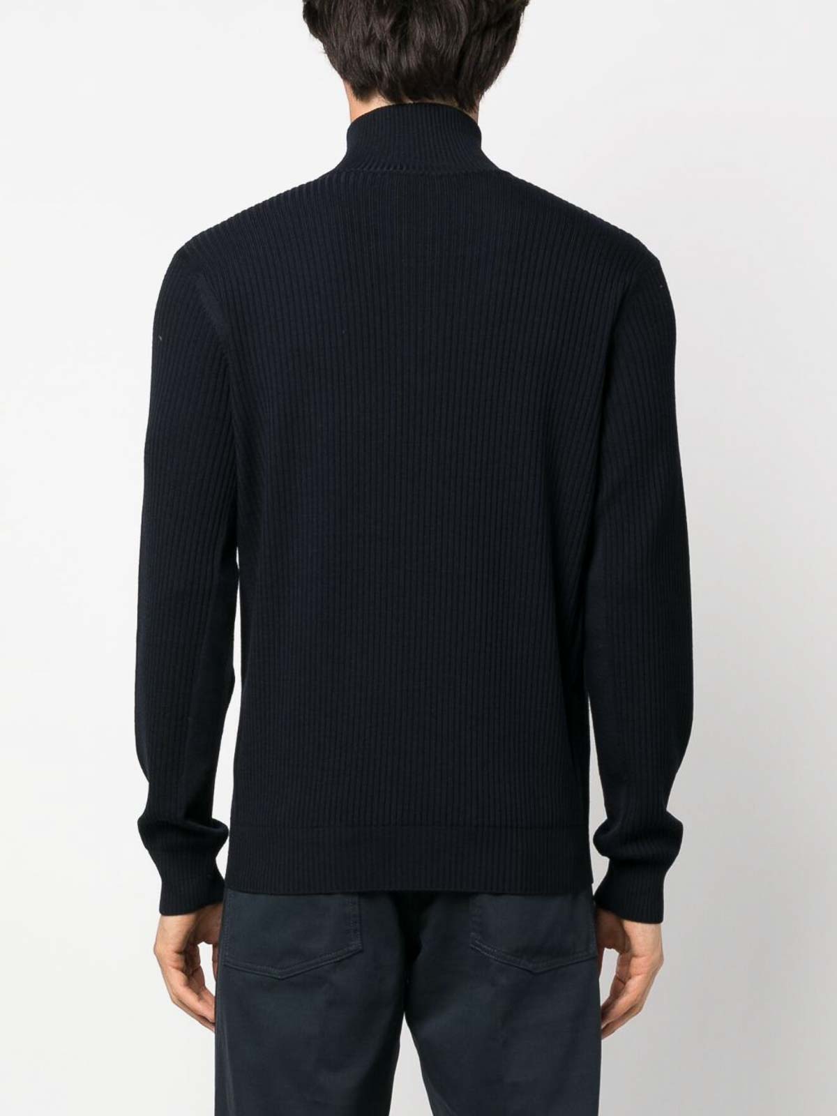 Giorgio Armani jumper half zip - Black - Men|6RSMA9SMA8ZUBWF
