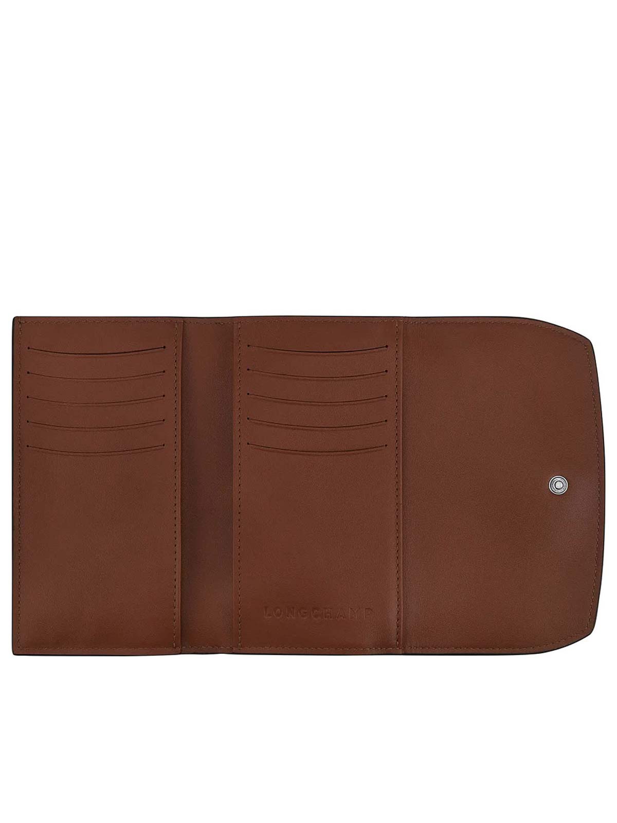 Shop Longchamp Wallet In Brown