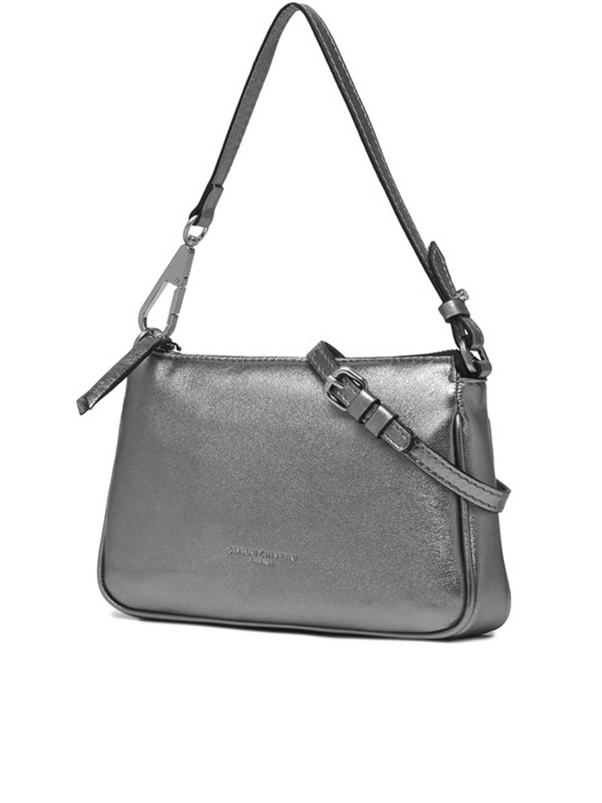 Shop Gianni Chiarini Brooke Shoulder Bag In Silver