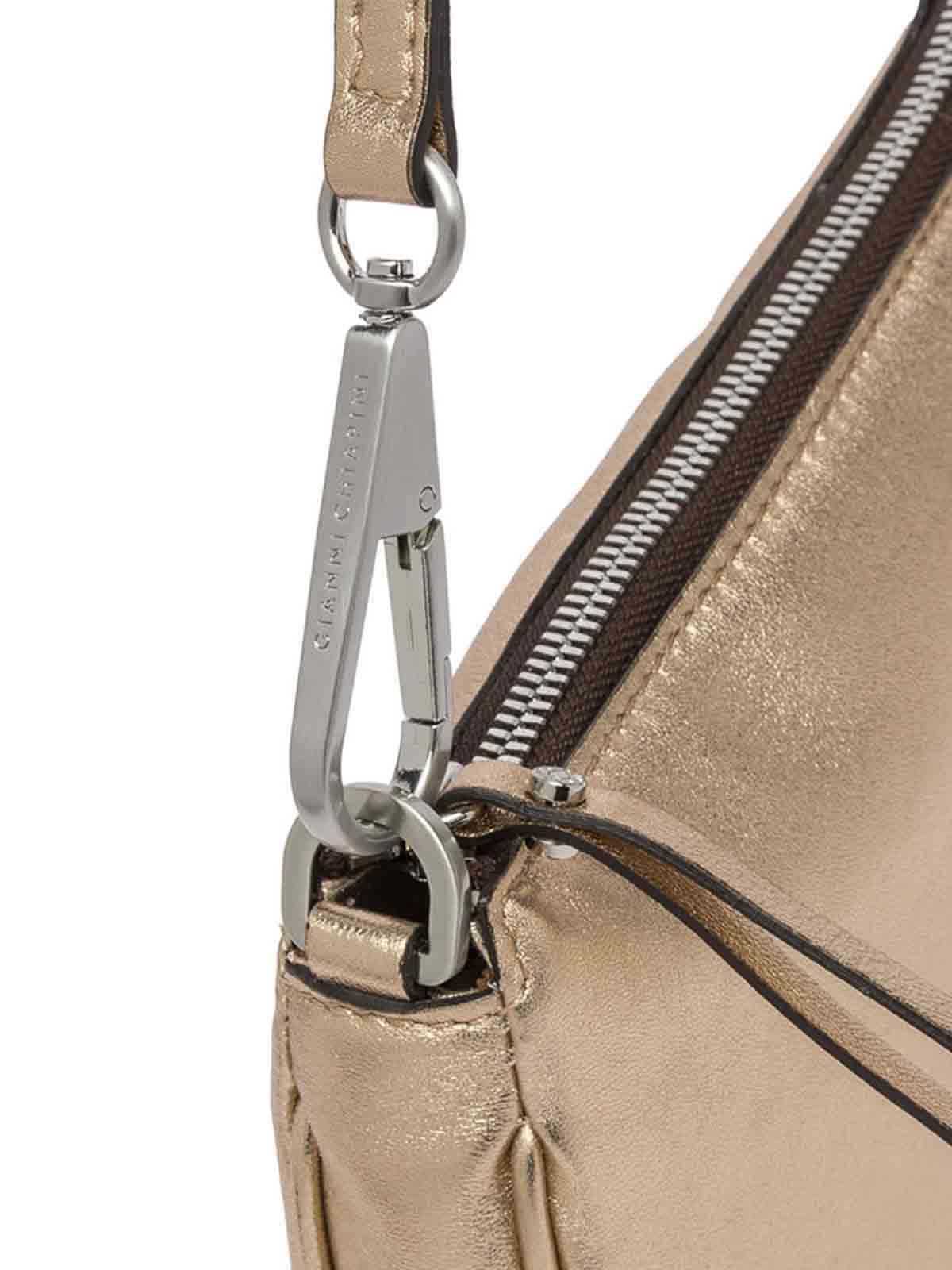 Shop Gianni Chiarini Brooke Shoulder Bag In Silver